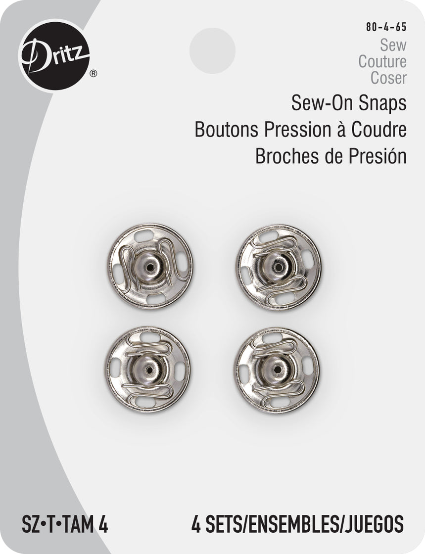 Snap Sew-On Size 4