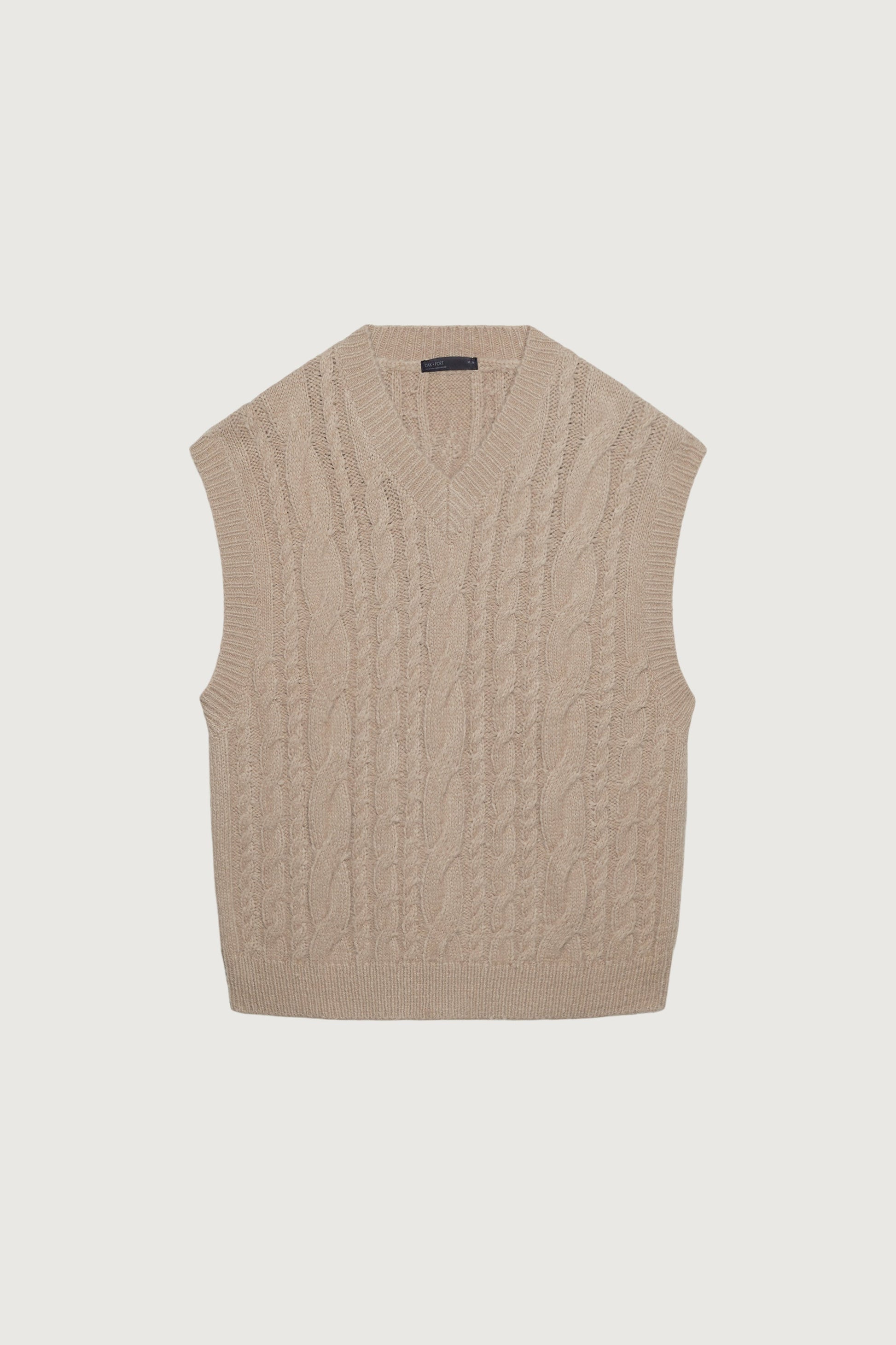 Gilet pull en maille torsadée