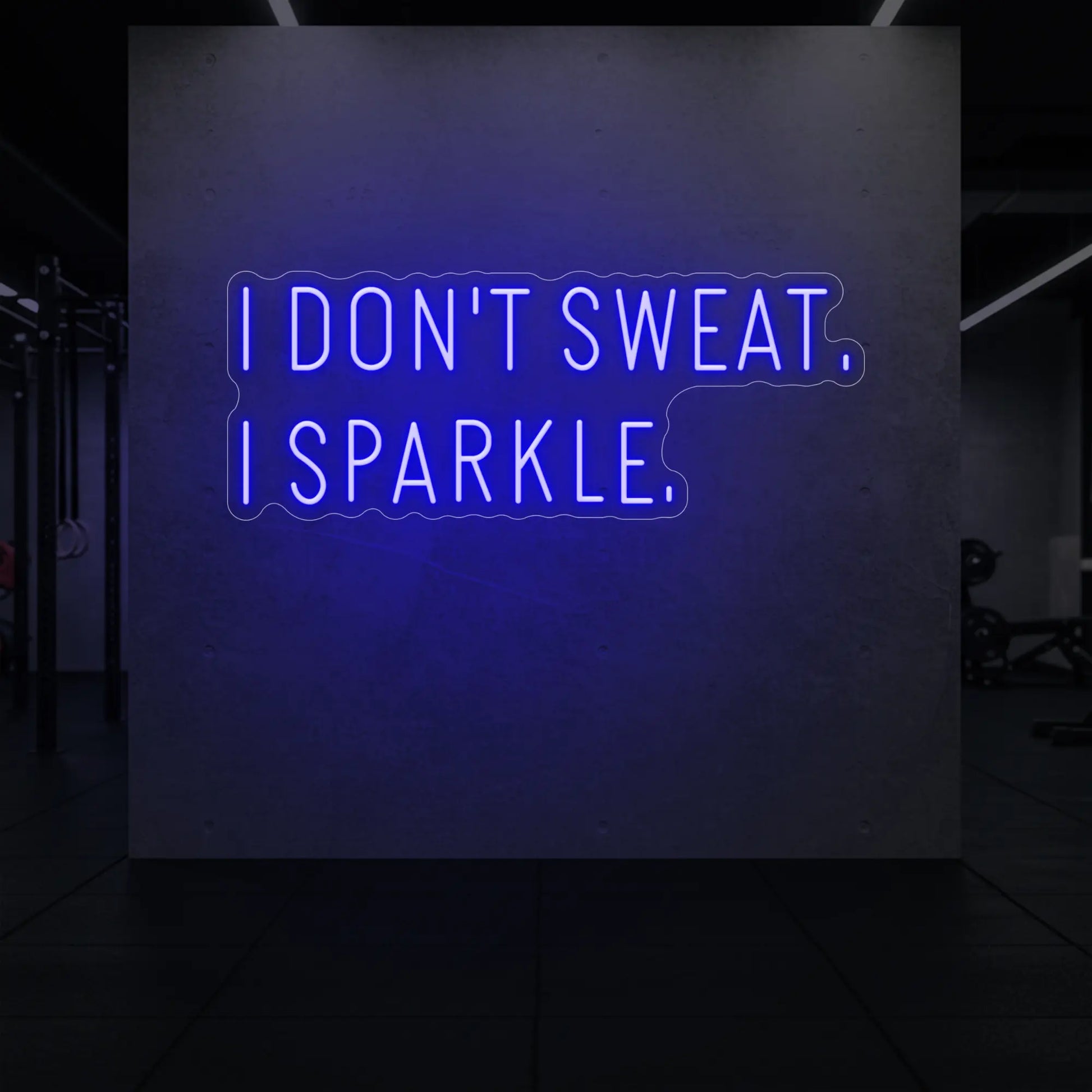 JE NE TRANSPIRE PAS, JE BRILLE. Enseigne lumineuse