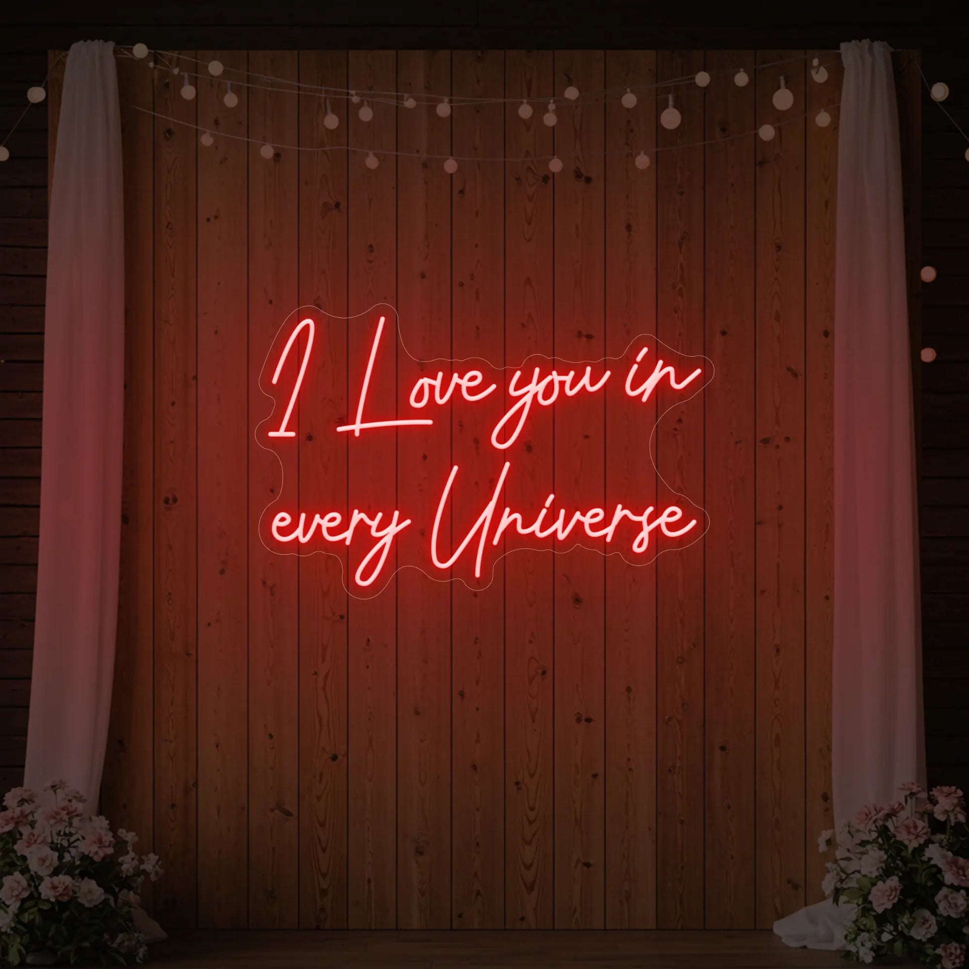 Je t'aime dans chaque univers (enseigne lumineuse)