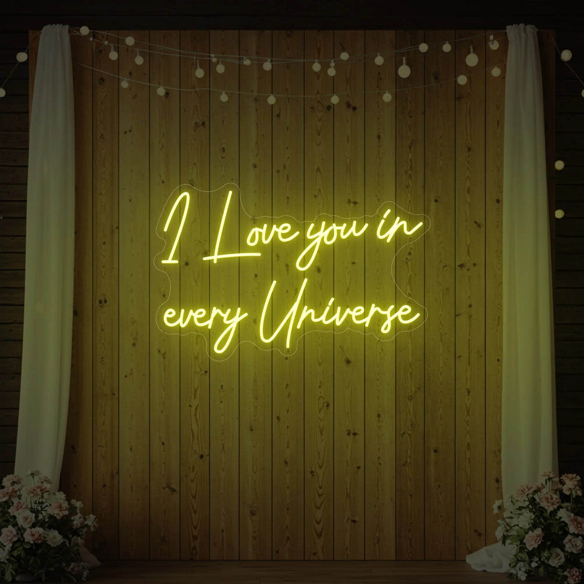 Je t'aime dans chaque univers (enseigne lumineuse)