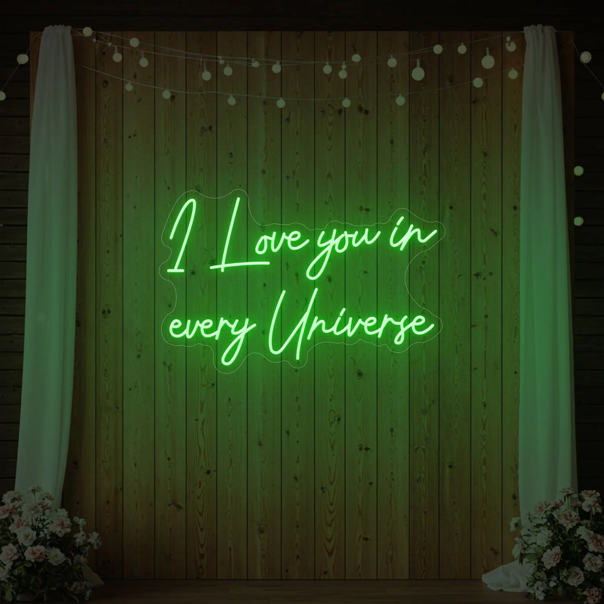 Je t'aime dans chaque univers (enseigne lumineuse)