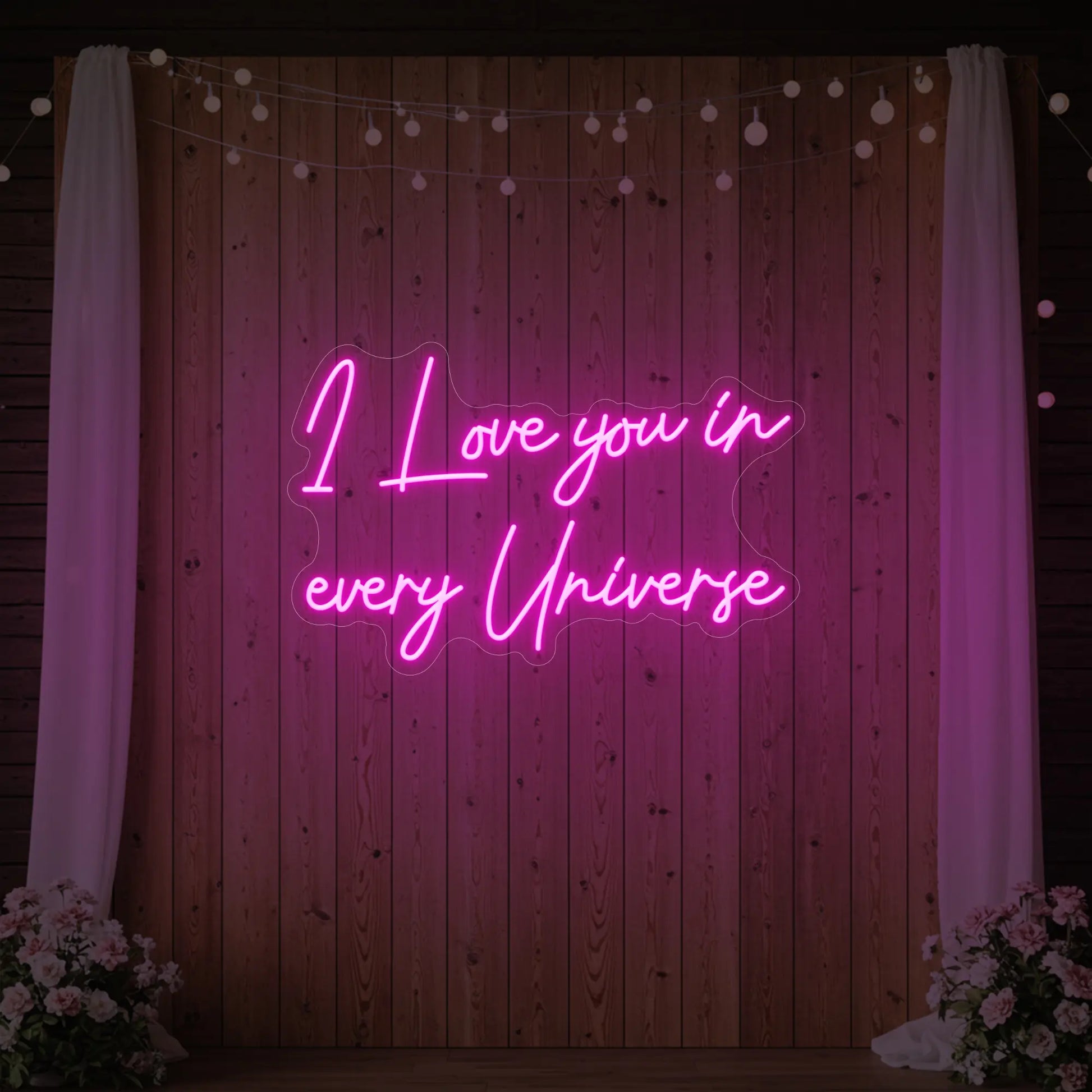 Je t'aime dans chaque univers (enseigne lumineuse)