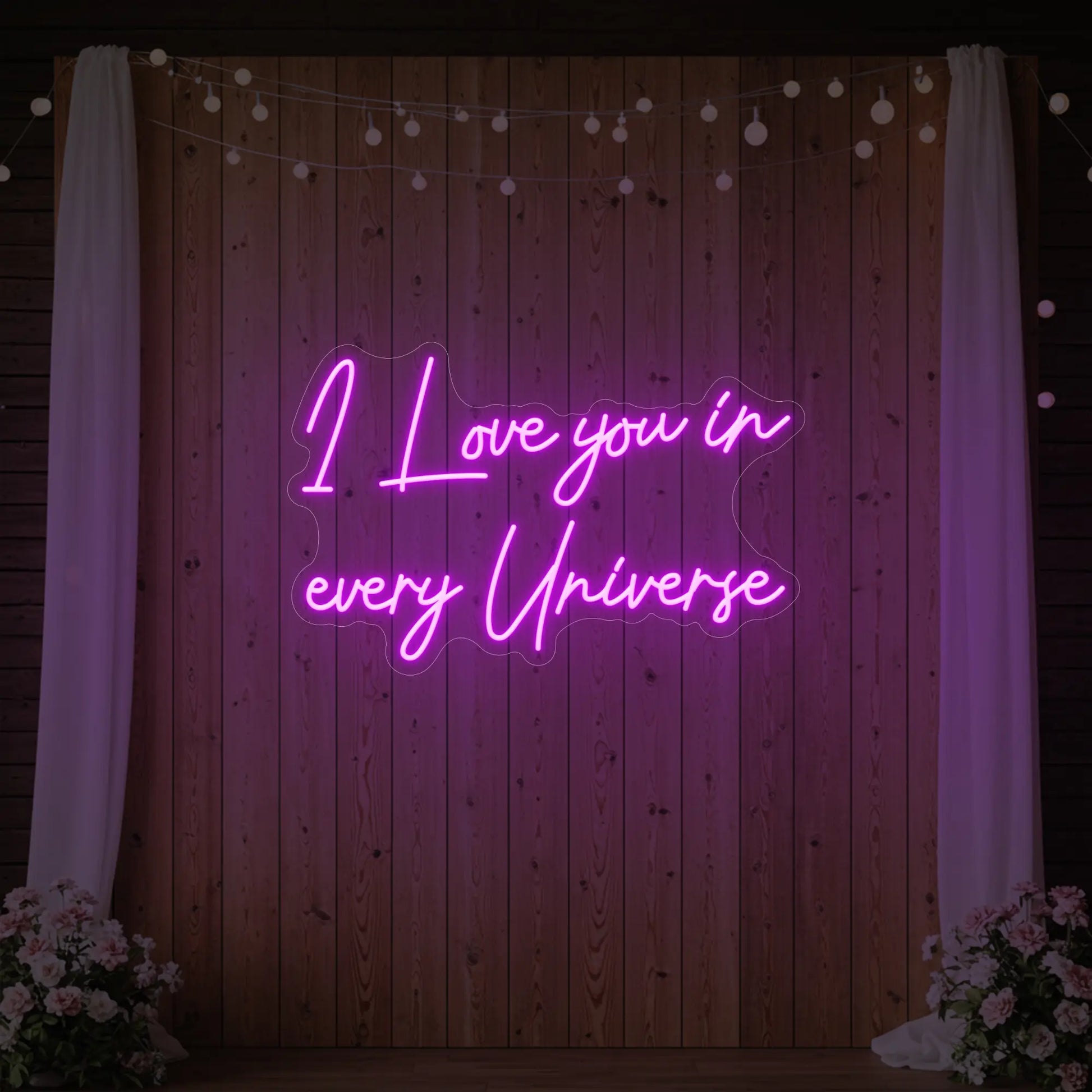 Je t'aime dans chaque univers (enseigne lumineuse)