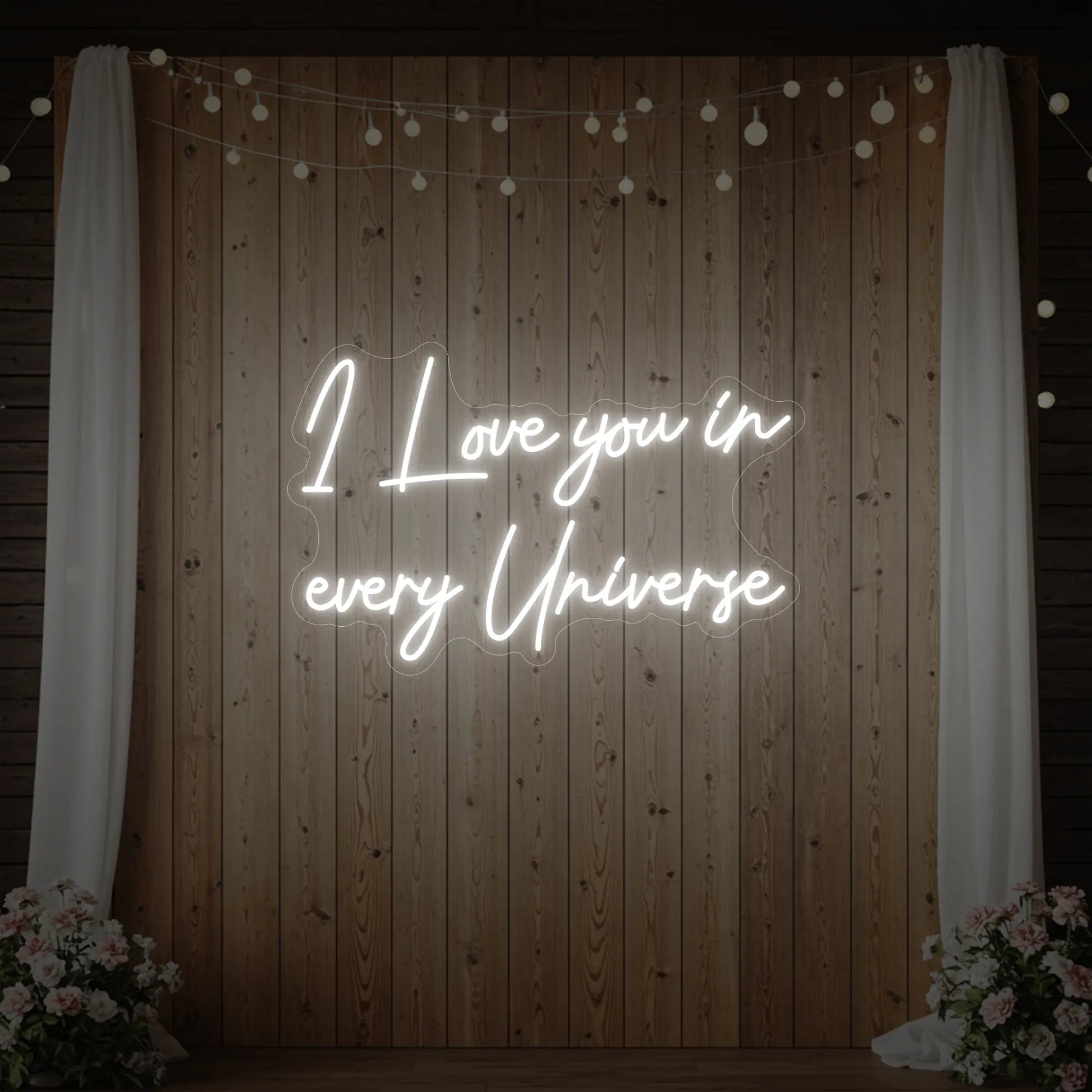 Je t'aime dans chaque univers (enseigne lumineuse)