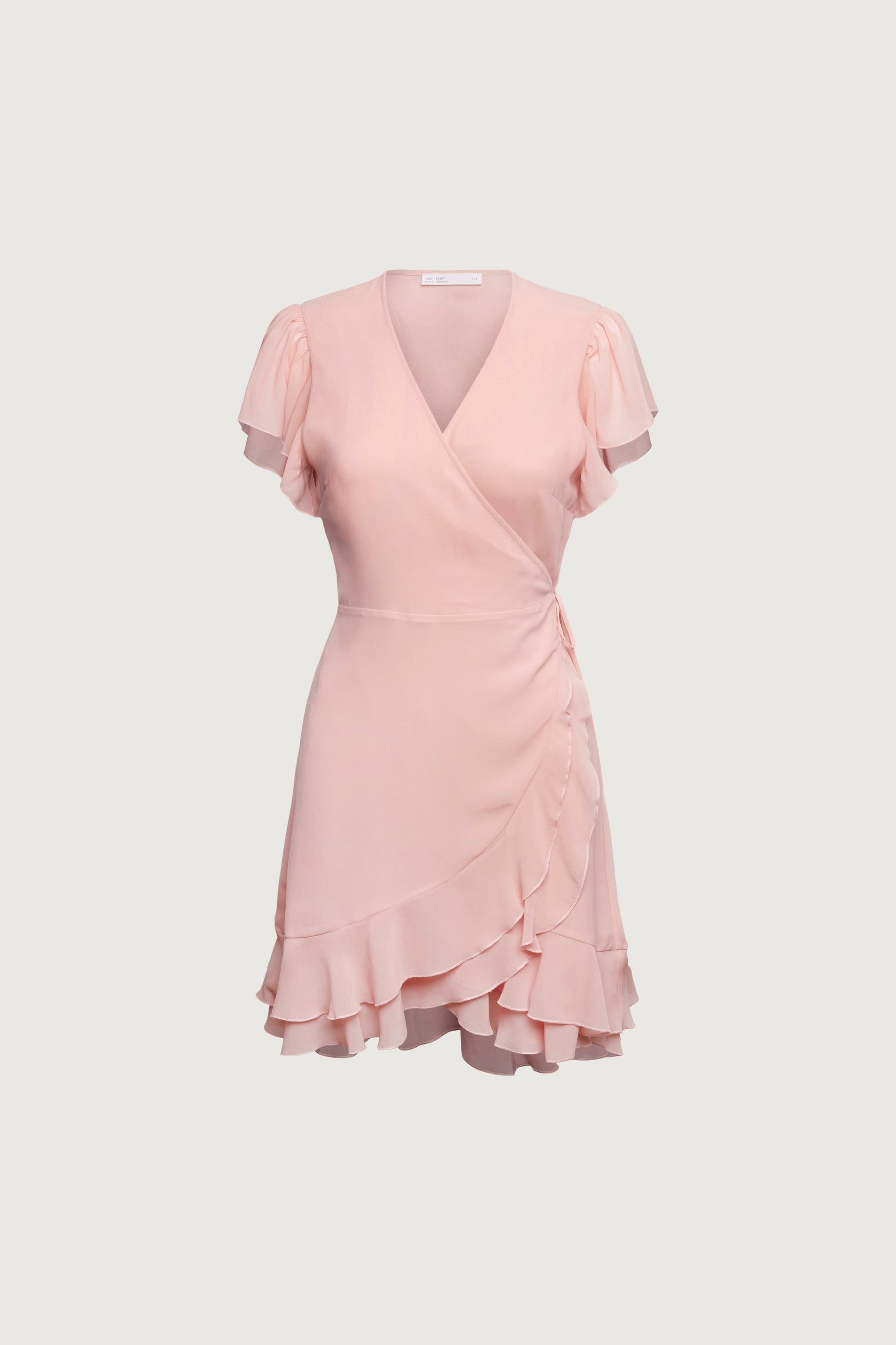 ROBE MINI PORTEFEUILLE AVEC OURLET À VOLANTS