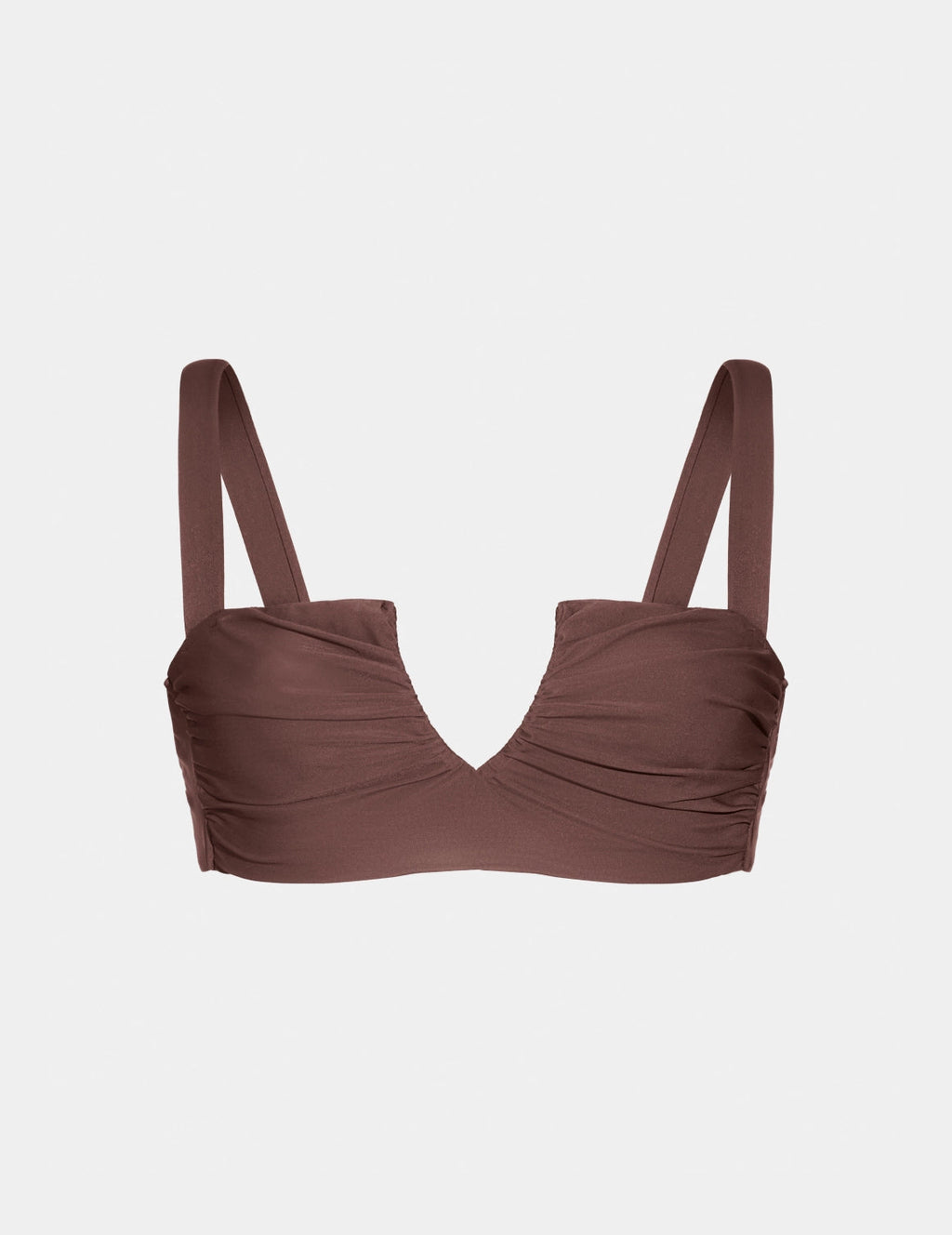 Haut de bikini froncé sculptant