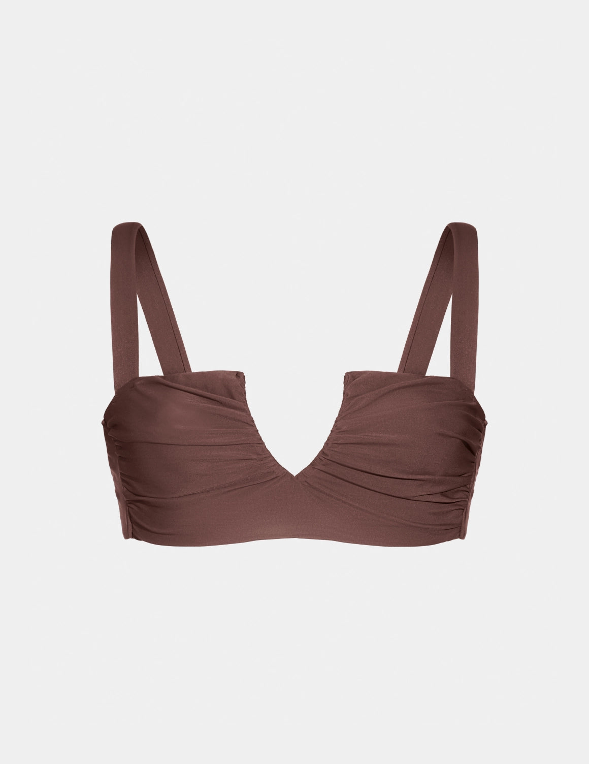 Haut de bikini froncé sculptant