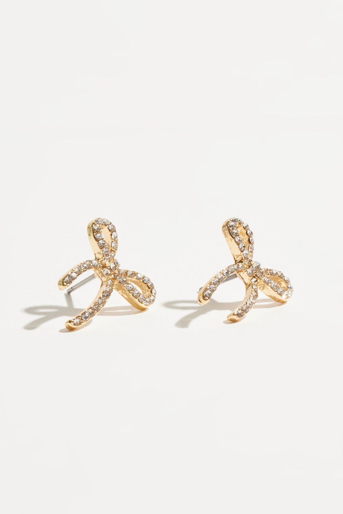 Boucles d'oreilles mini nœud en pierres précieuses