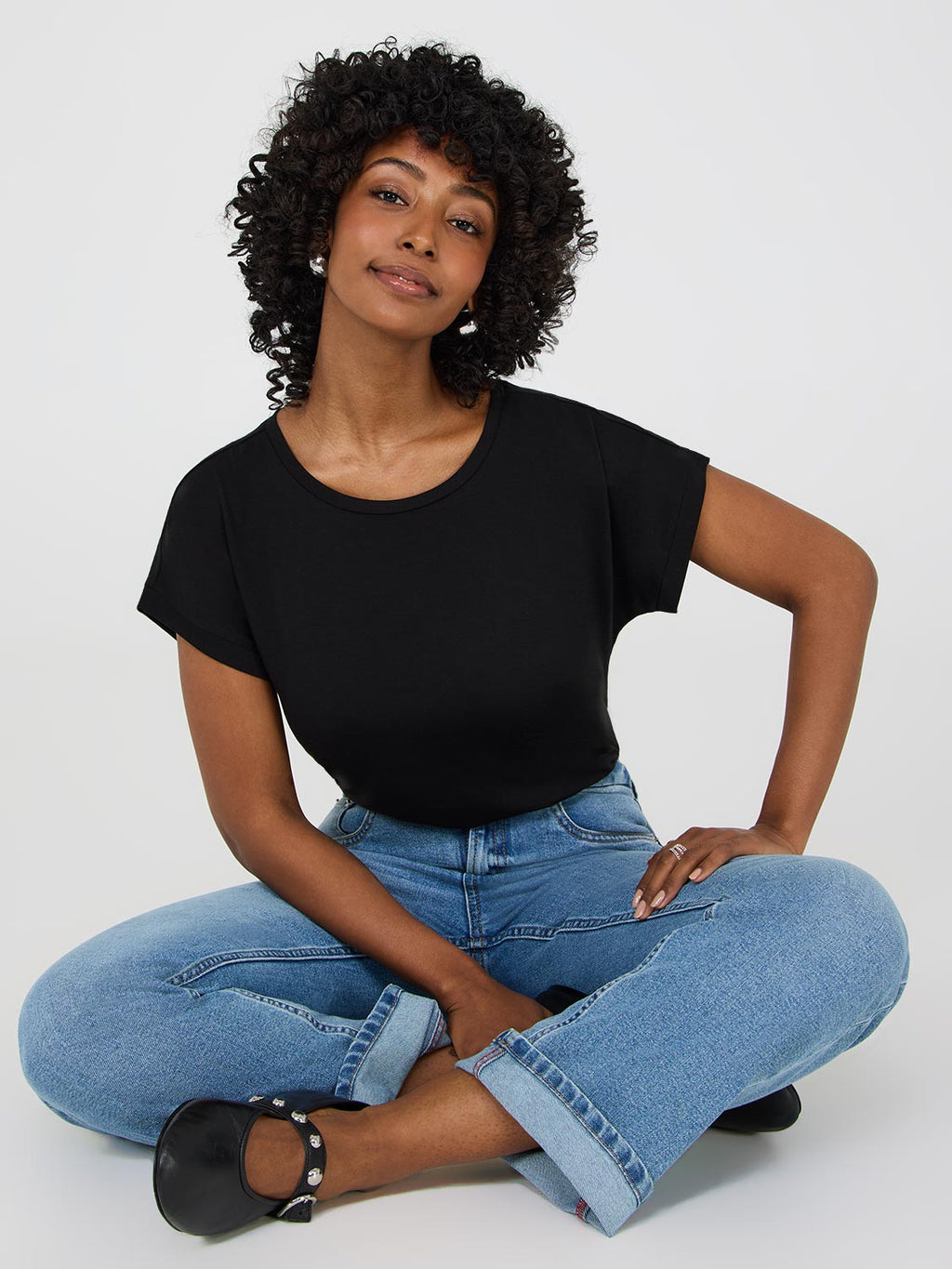 Cuffed Dolman Sleeve Top