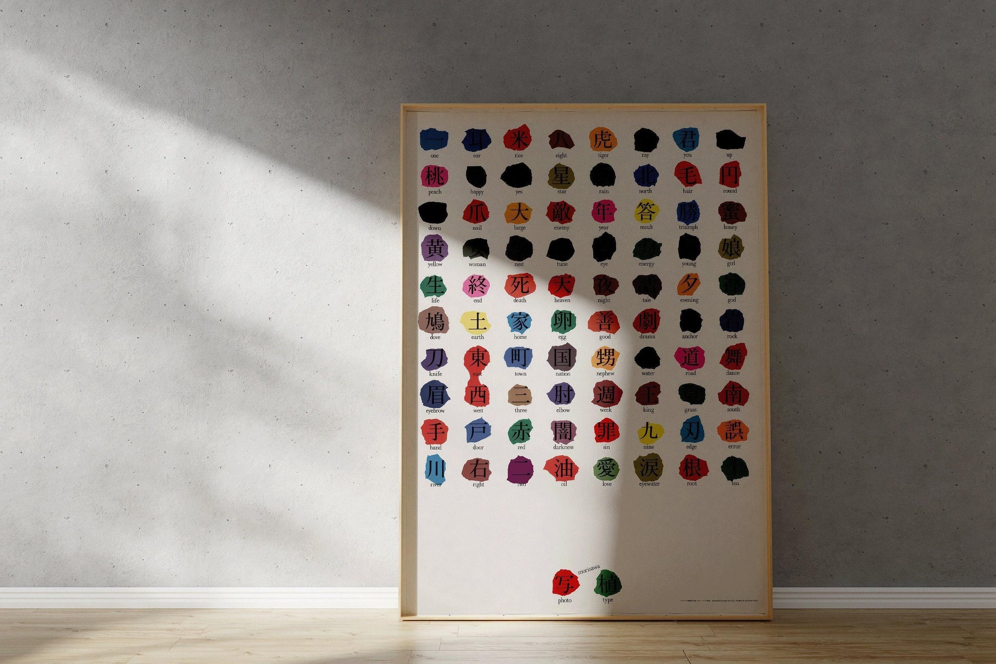 Ikko Tanaka - Morisawa Photosetting Giclée Print : Art typographique japonais