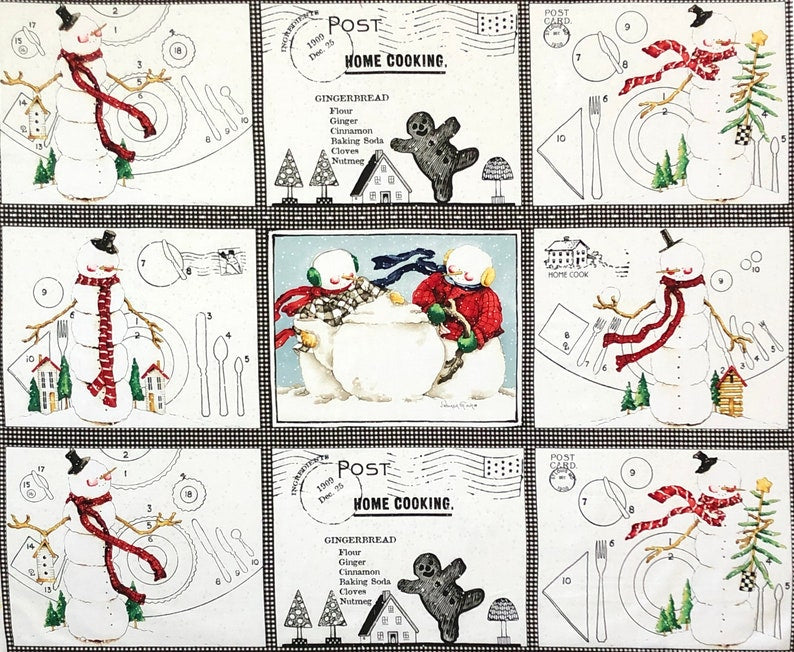 Snow Sweet - Panneau de napperon de Noël