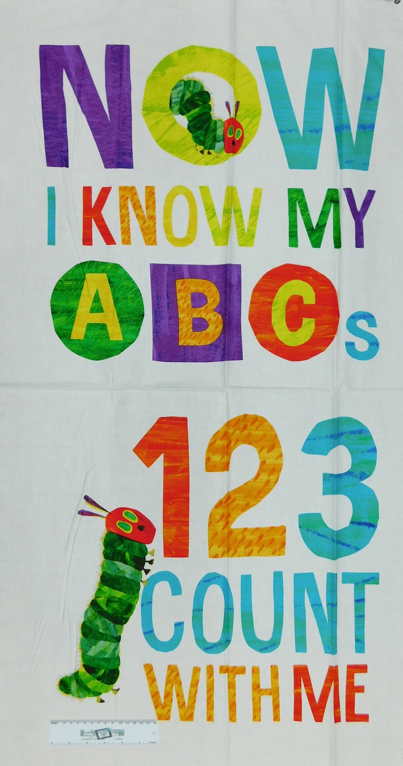 La Chenille qui fait des trous - ABC - Panneau de courtepointe ABC 123