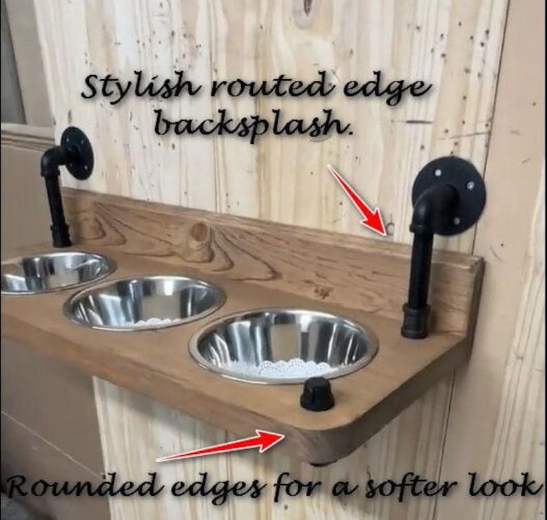 Floating Dog Bowl Feeder - Wall Mount Stylish Design for Modern Pet Dining - Space-Saving Dog Feeder & Bowl Combo