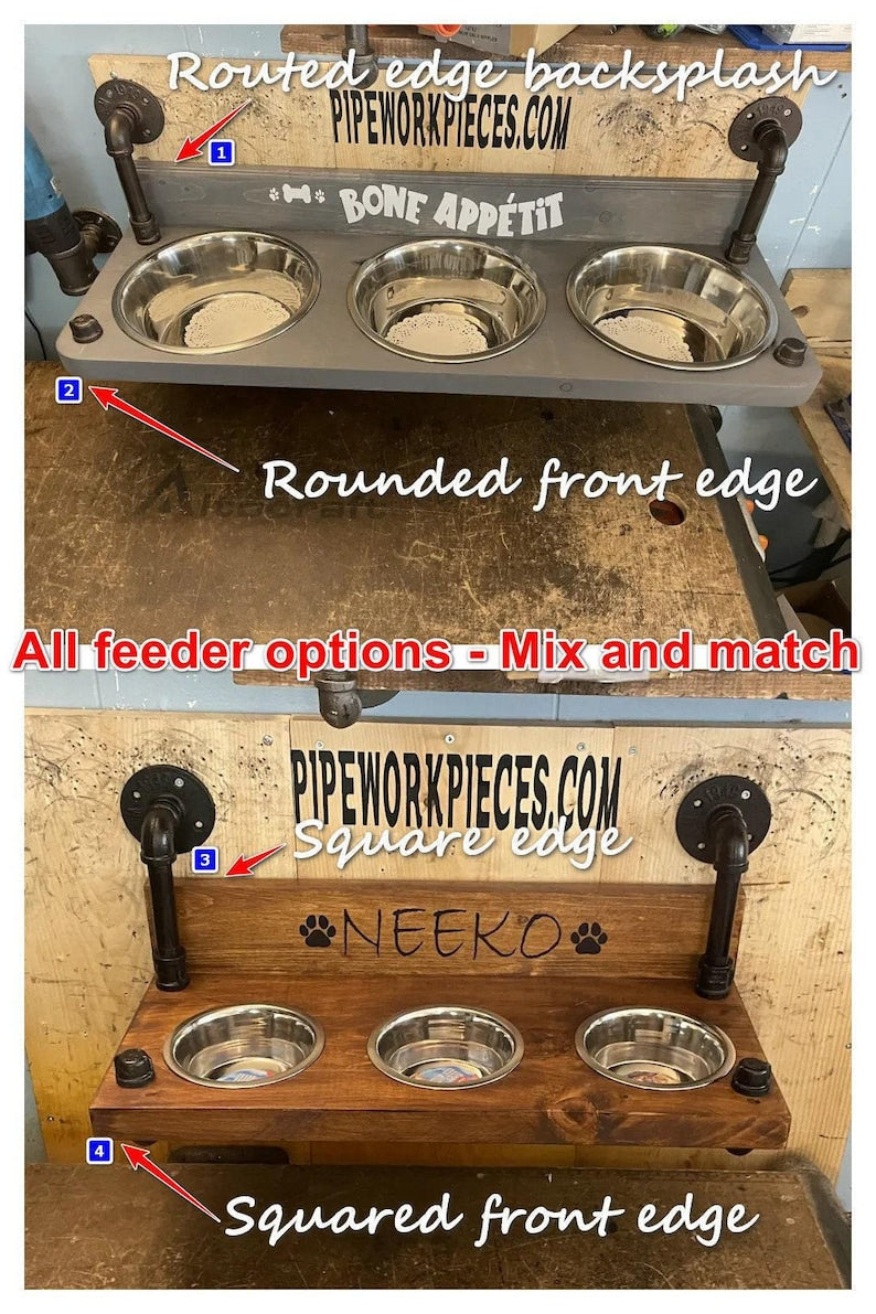 Floating Dog Bowl Feeder - Wall Mount Stylish Design for Modern Pet Dining - Space-Saving Dog Feeder & Bowl Combo