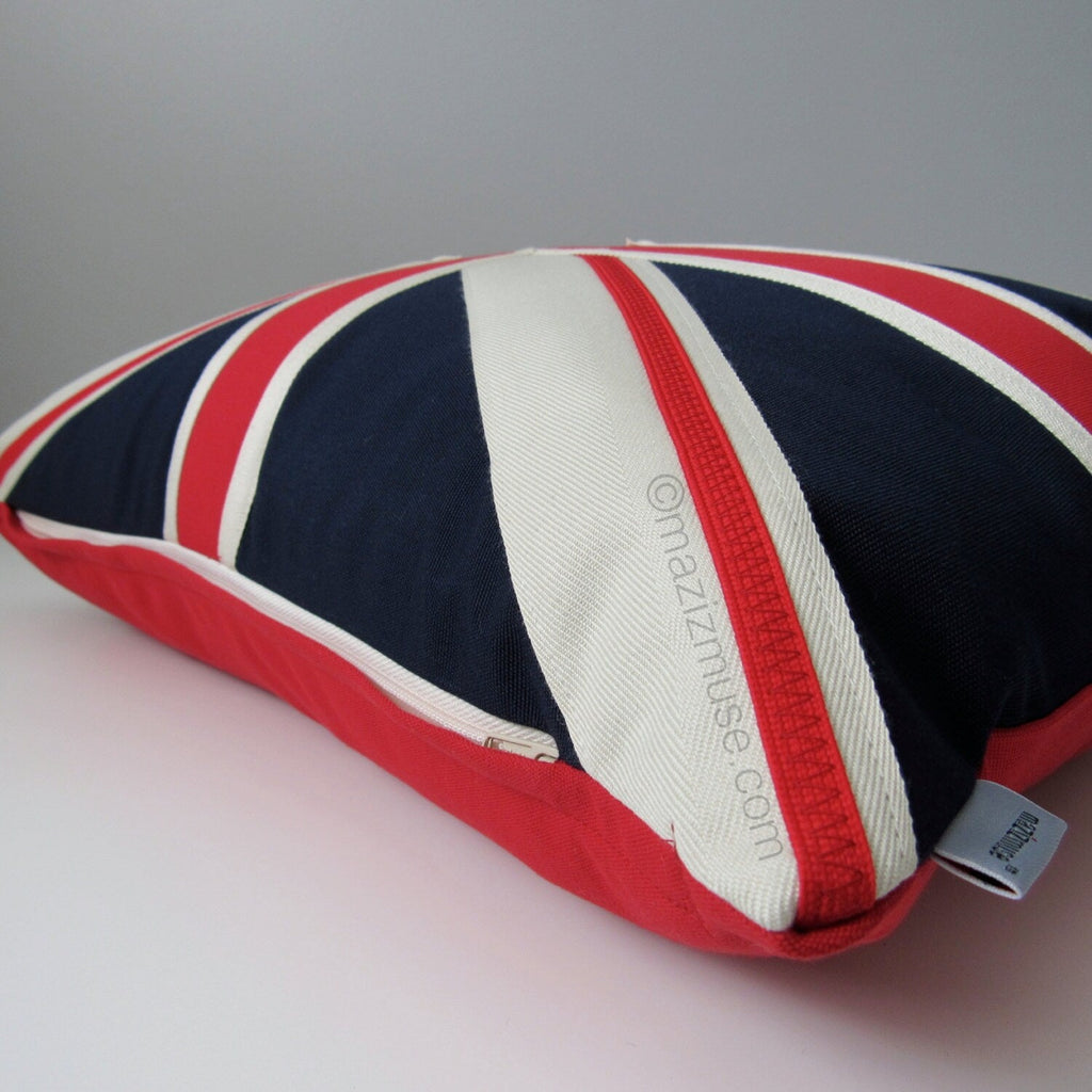 Coussin Union Jack, coussin Sunbrella® d'intérieur et d'extérieur avec drapeau britannique