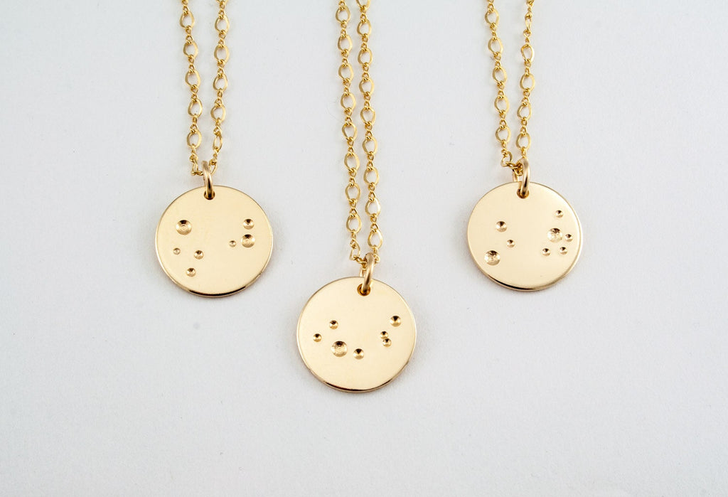 Collier lune en or, cadeau pour elle, collier pleine lune, pendentif en or 14 carats, collier céleste, collier lunaire,