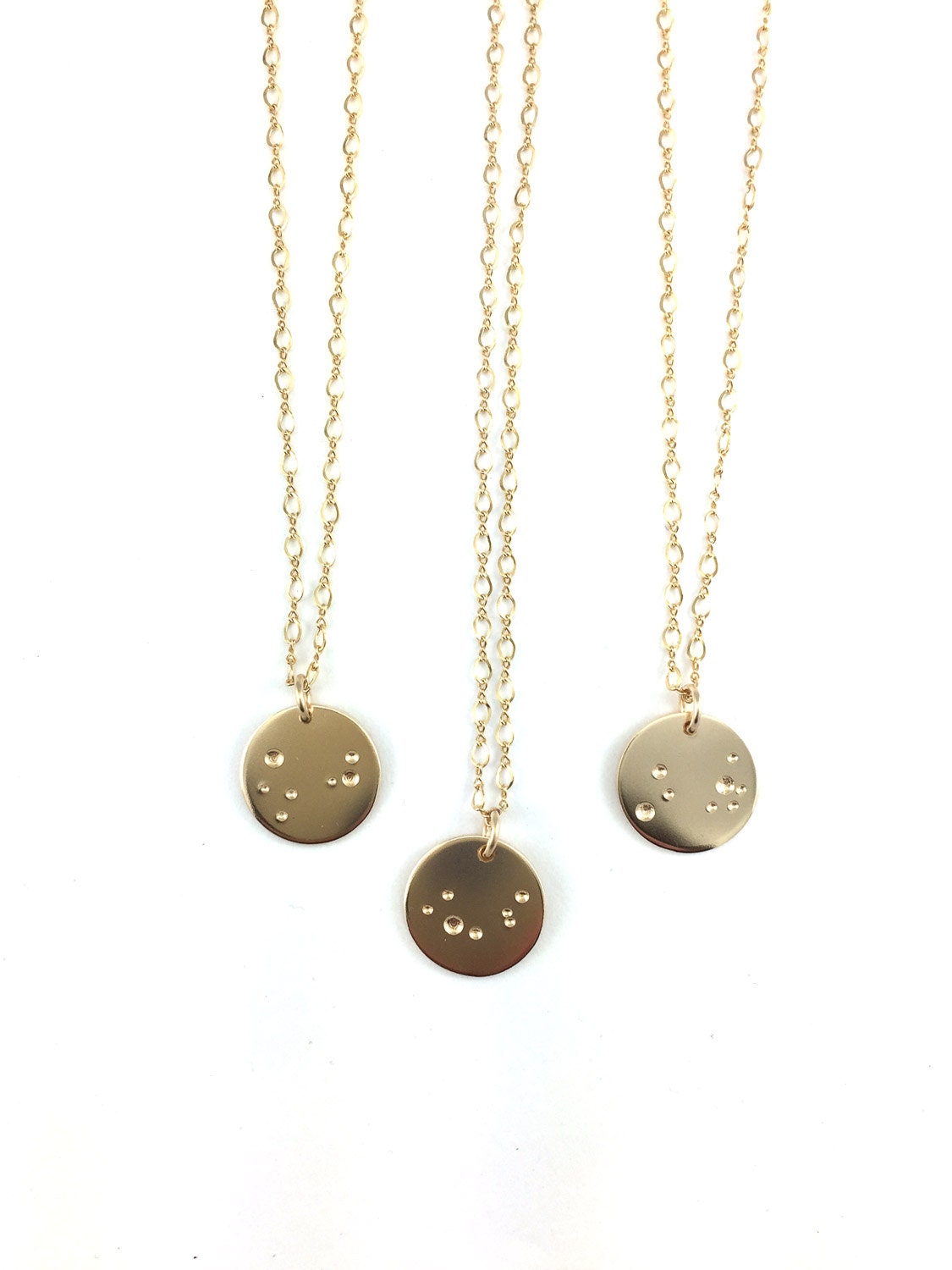 Collier lune en or, cadeau pour elle, collier pleine lune, pendentif en or 14 carats, collier céleste, collier lunaire,