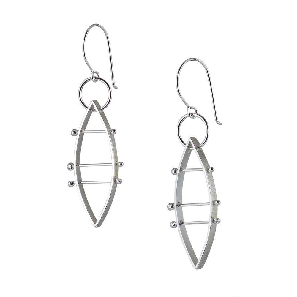 Boucles d'oreilles dépareillées, boucles d'oreilles tendance, boucles d'oreilles tendance, cadeau pour femme, boucles d'oreilles asymétriques en argent sterling, boucles d'oreilles abstraites