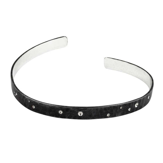 Thin Black Bracelet, Minimalist Jewelry, Night Sky Bracelet Gift for Her, Celestial Bracelet, Black Cuff Bracelet