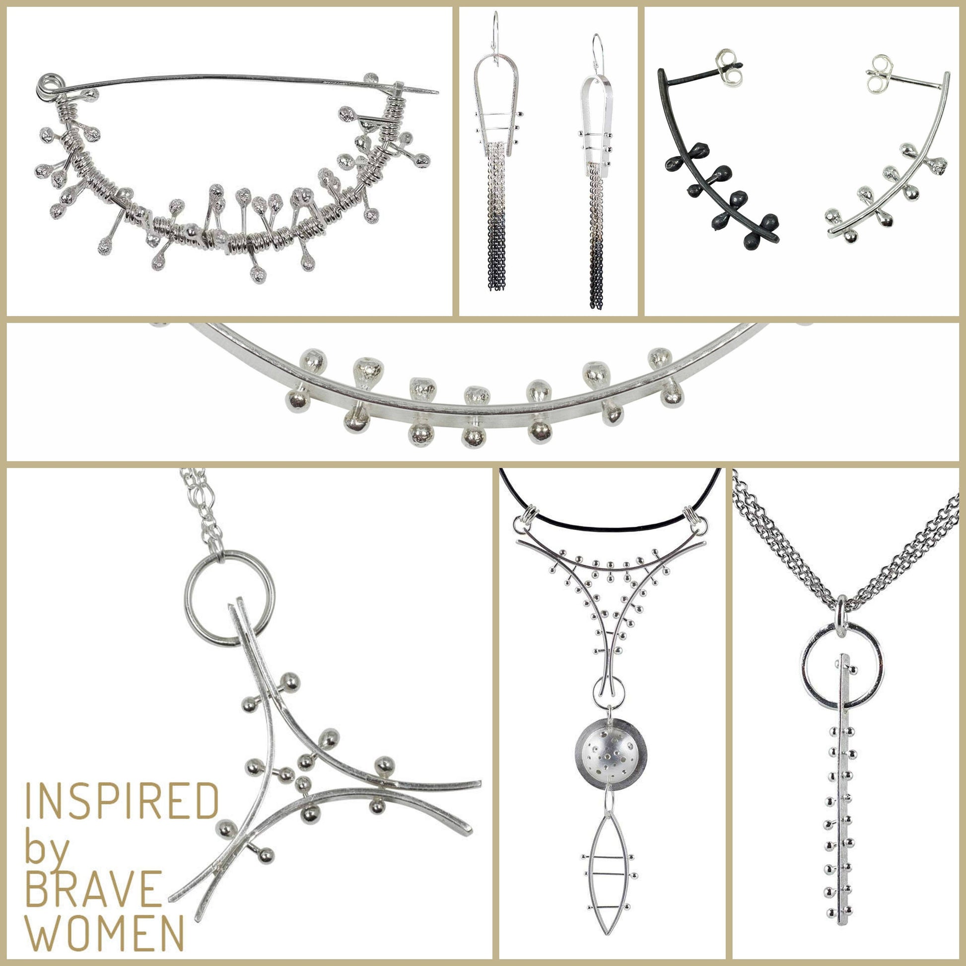 Collier long et audacieux en argent