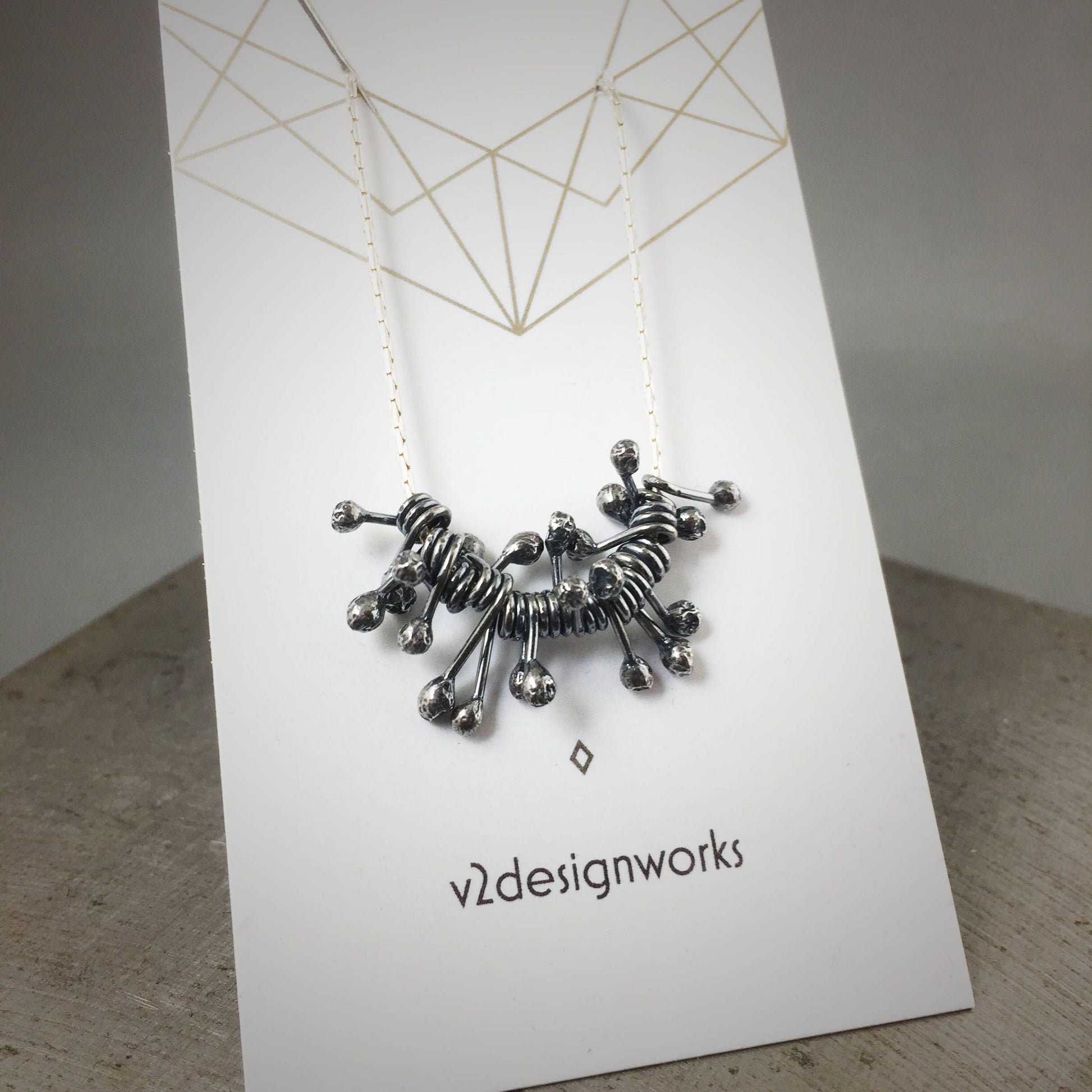 Collier à franges en argent, collier à superposer, collier en argent sterling recyclé, cadeau pour femme, collier asymétrique, cadeau pour amie