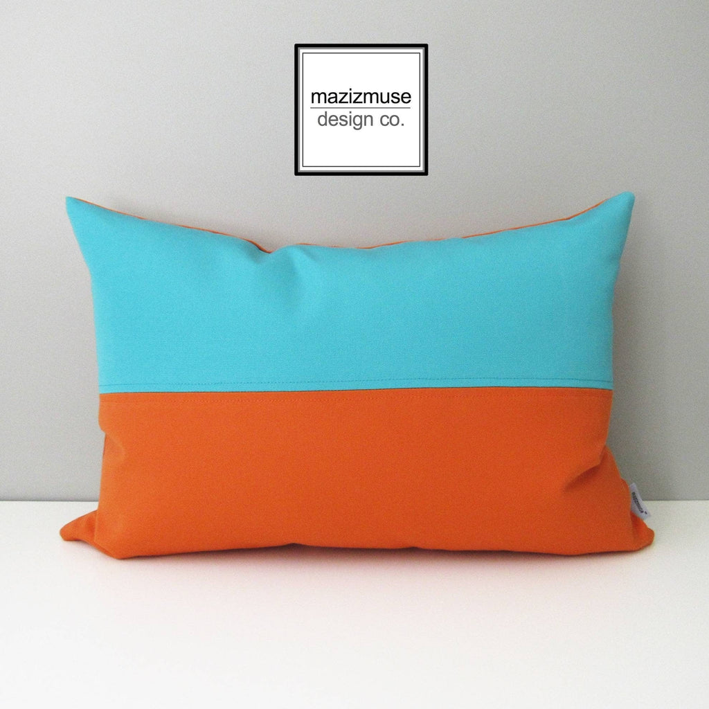 Housse de coussin d'extérieur moderne noire et jaune, housse de coussin décorative Sunbrella