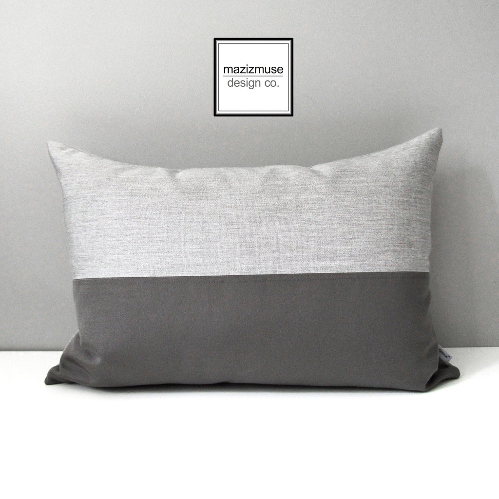 Housse de coussin d'extérieur moderne noire et jaune, housse de coussin décorative Sunbrella