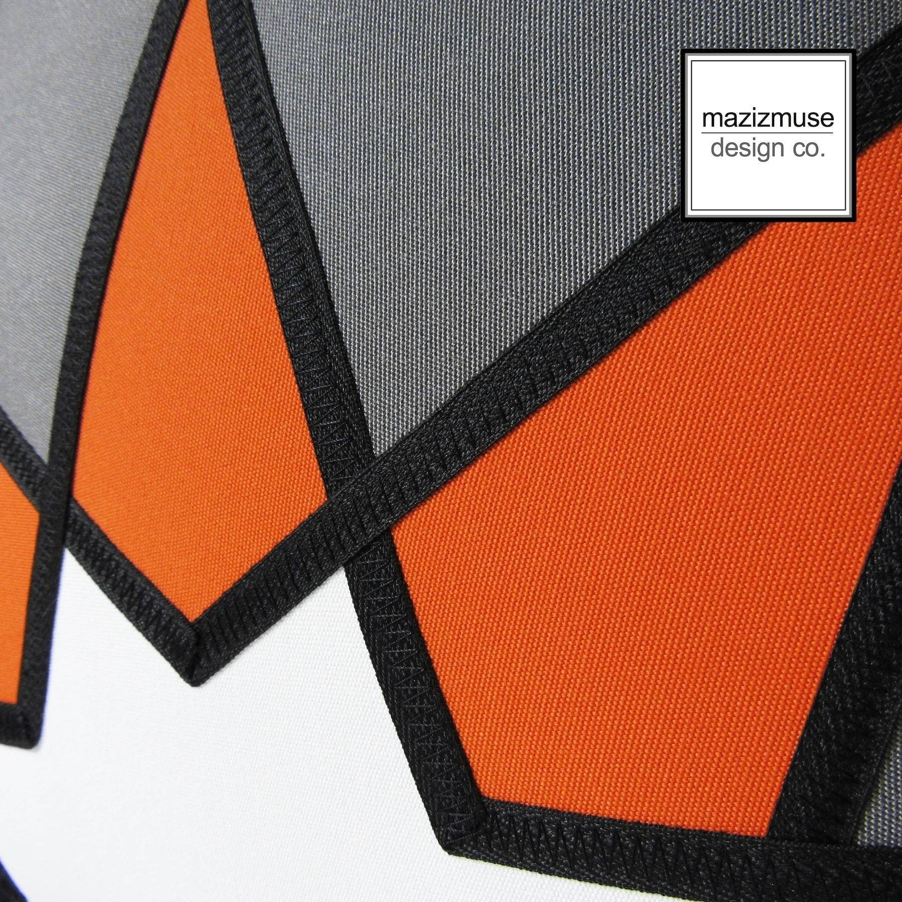 Housse de coussin d'extérieur Sunbrella géométrique gris et vert citron