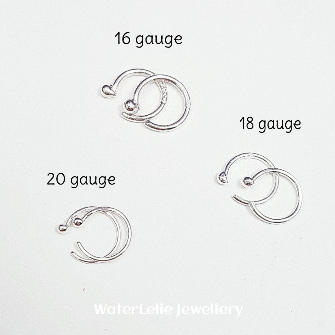 Fine Silver Huggie Earrings: Tiny .999 Sleeper Hoops