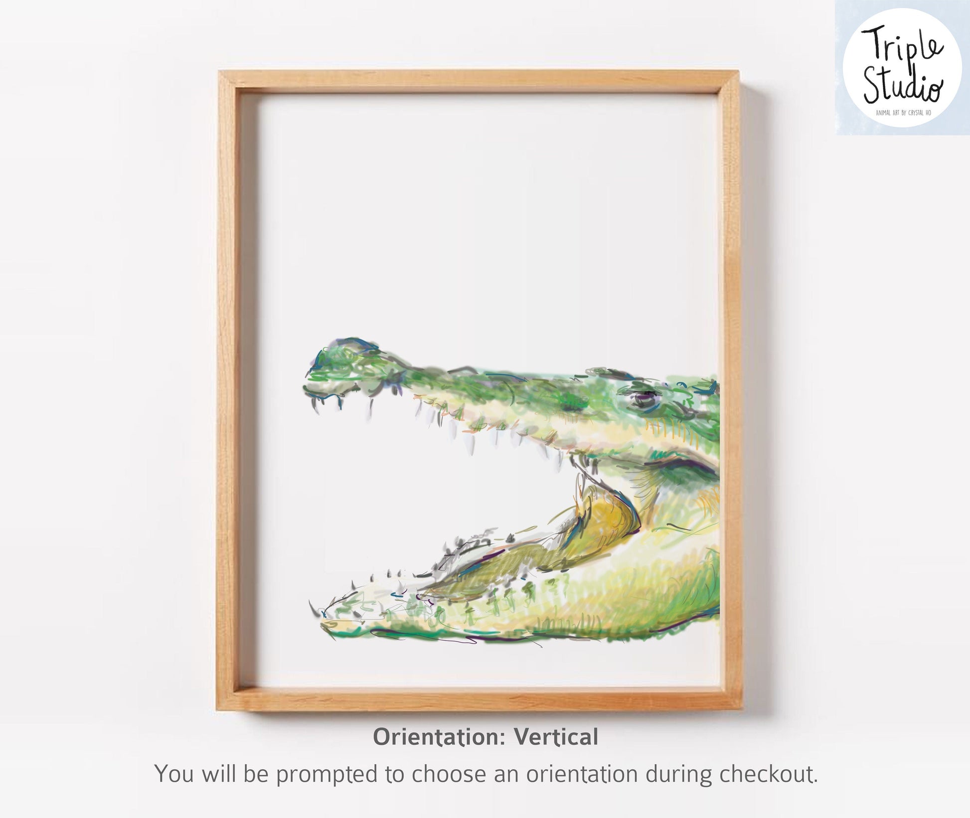 Art pour chambre d'enfant d'alligator