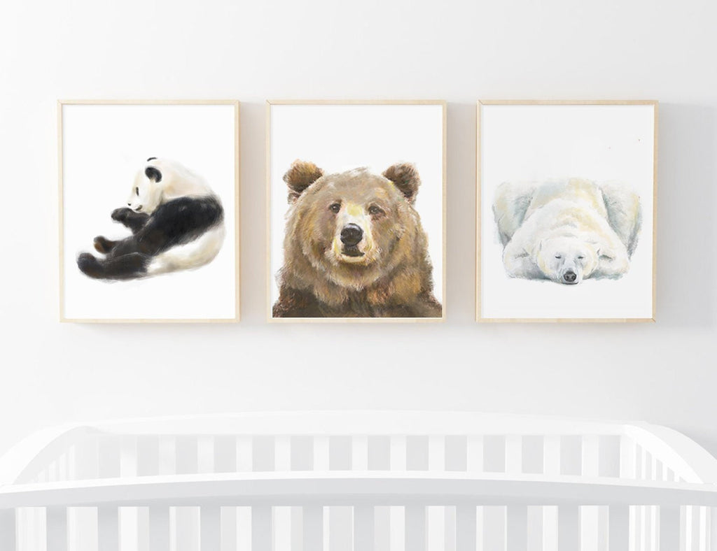 Impression d'art minimaliste Ours polaire Doux rêves
