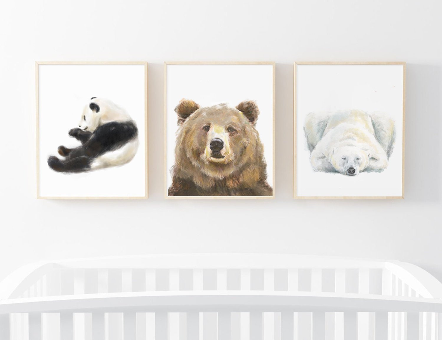 Impression d'art minimaliste Ours polaire Doux rêves