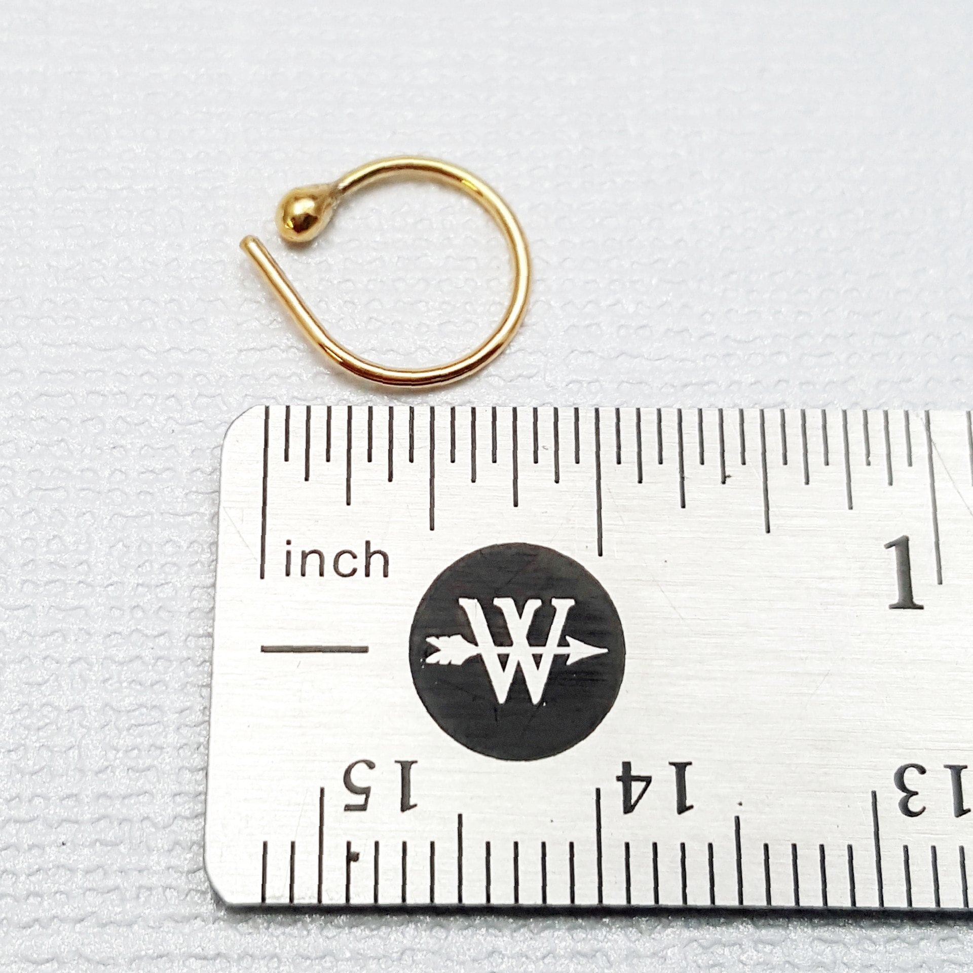 22k Gold Huggie Earrings: Tiny Solid Gold Hoops
