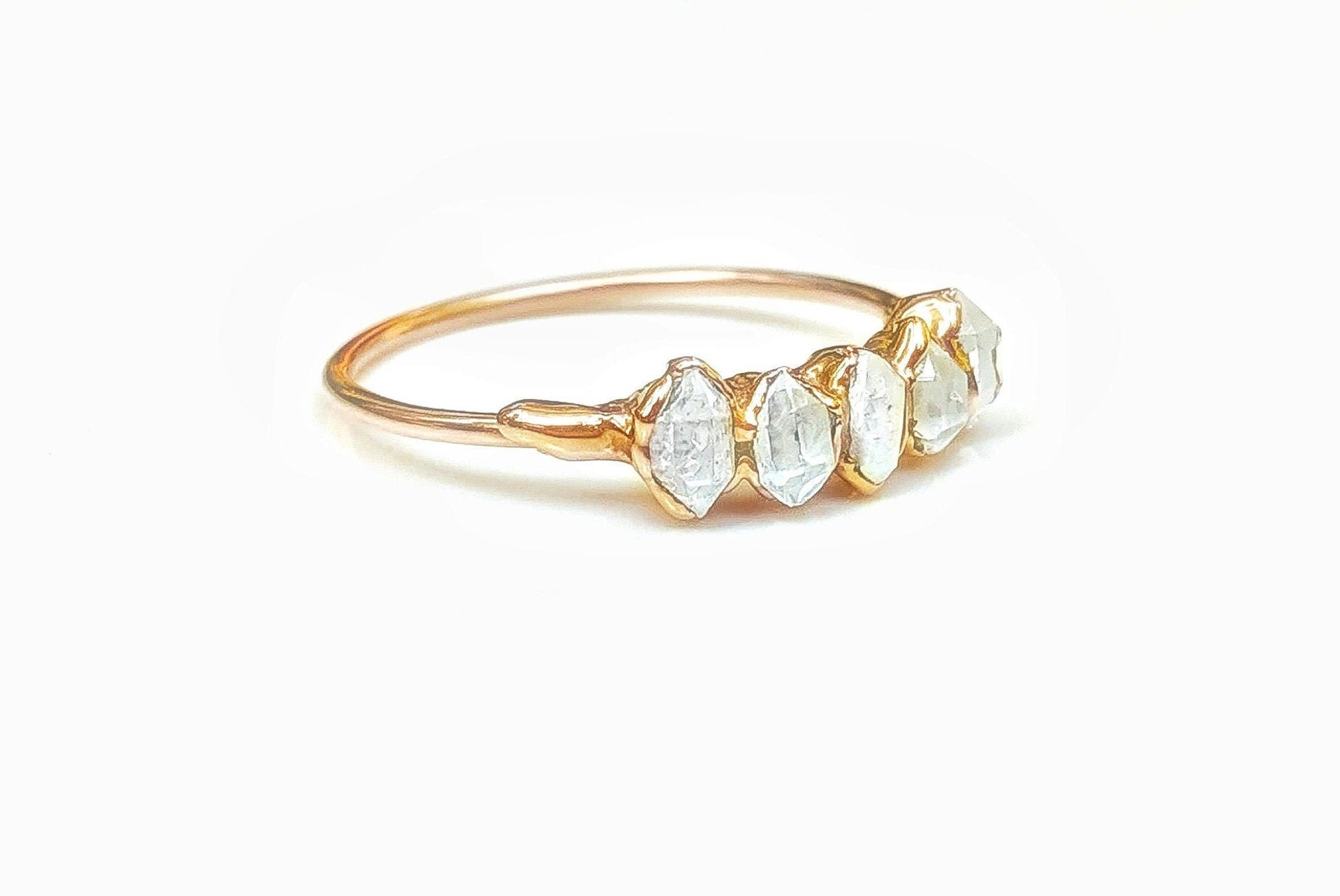 Herkimer diamond Silver Eternity ring