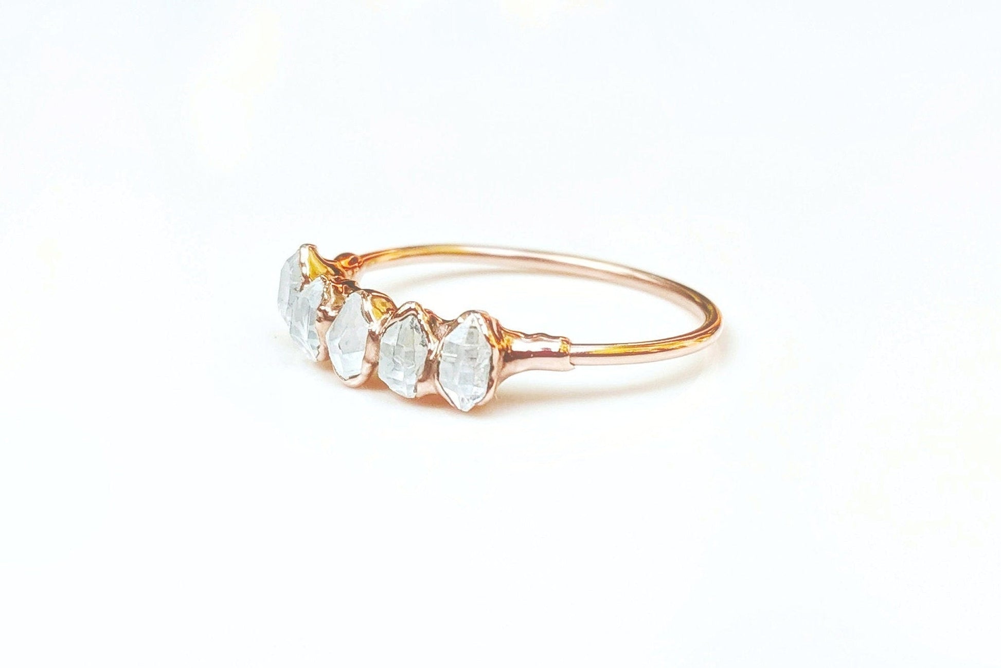 Herkimer diamond Silver Eternity ring