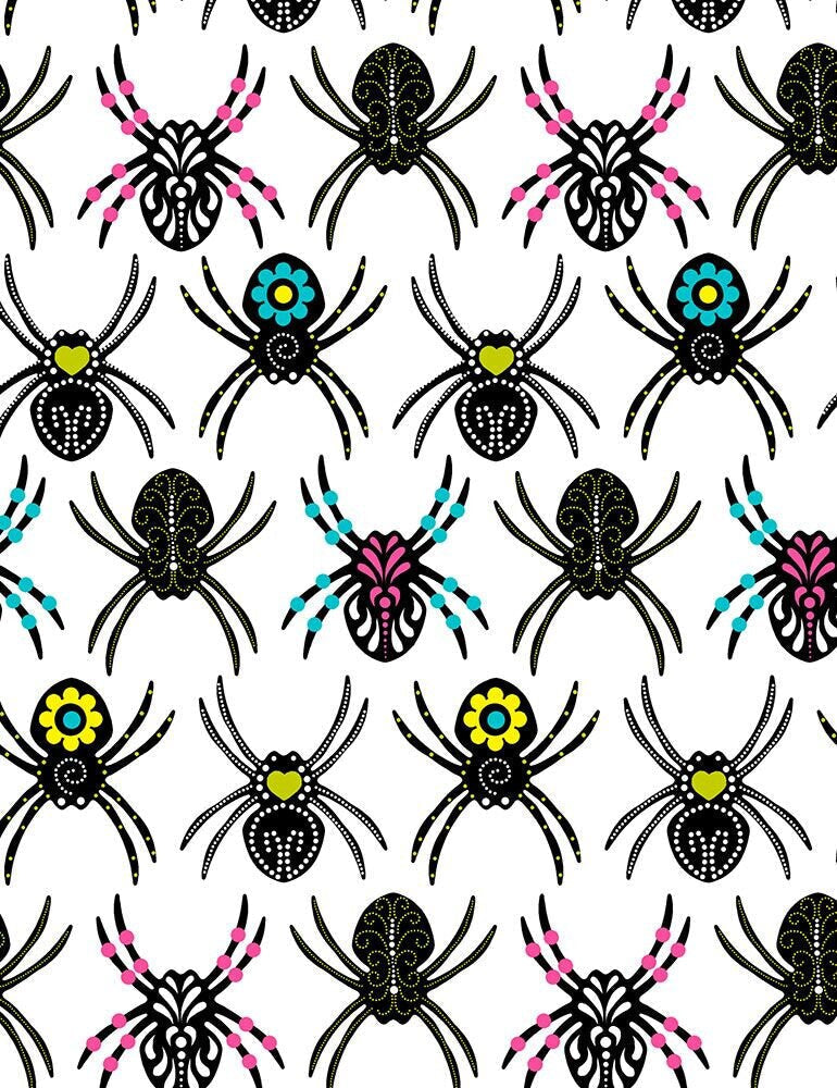 Trésors intemporels - Araignées crânes en sucre - FUN-C7793 BLANC