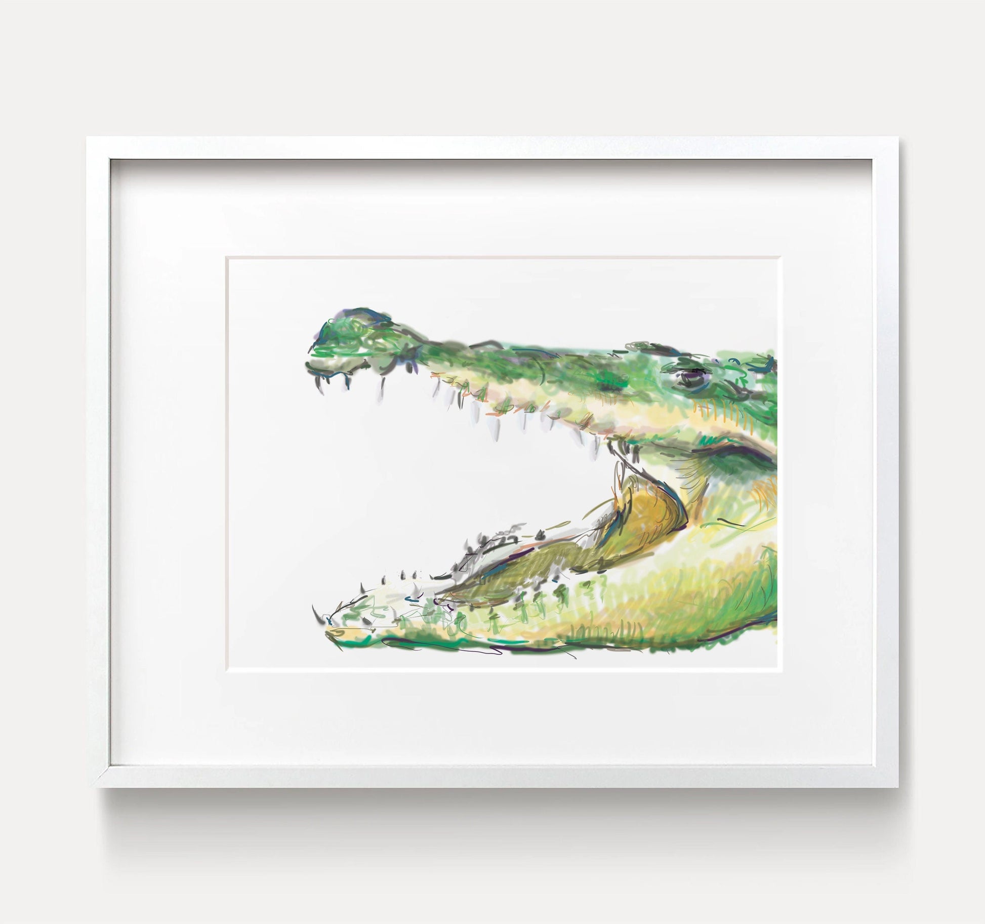 Art pour chambre d'enfant d'alligator