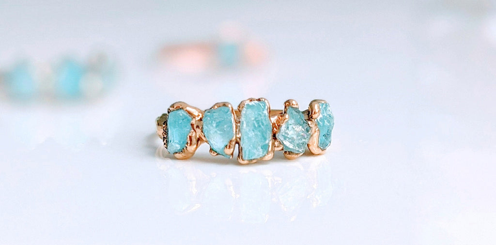 Raw Aquamarine ring