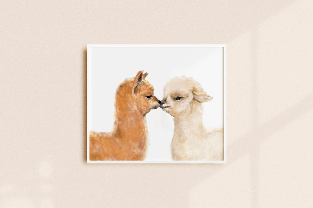 Décoration murale Alpaca Kiss : Câlins et bisous