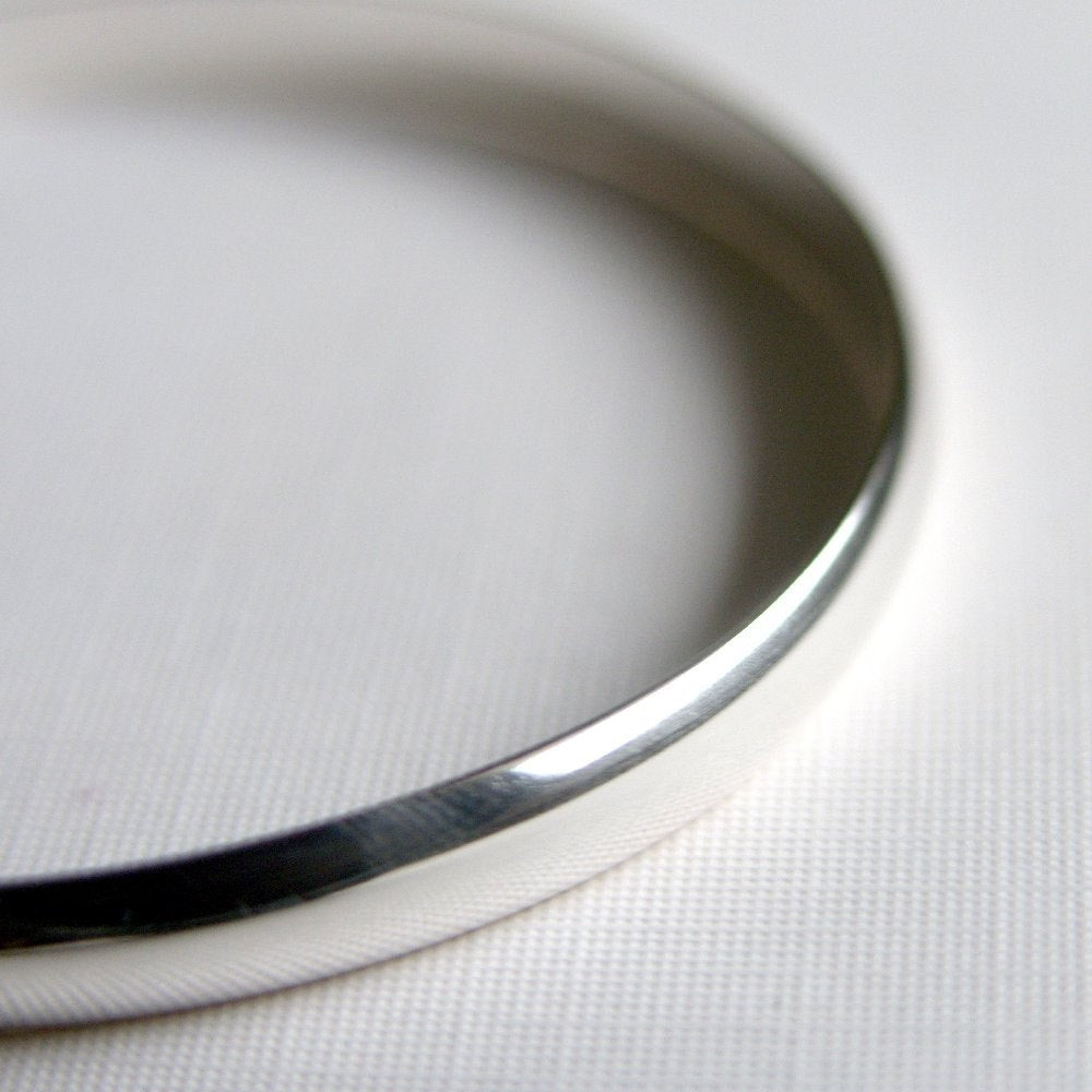 Sterling Silver Bangle Heavy Bracelet Solid Sterling Silver