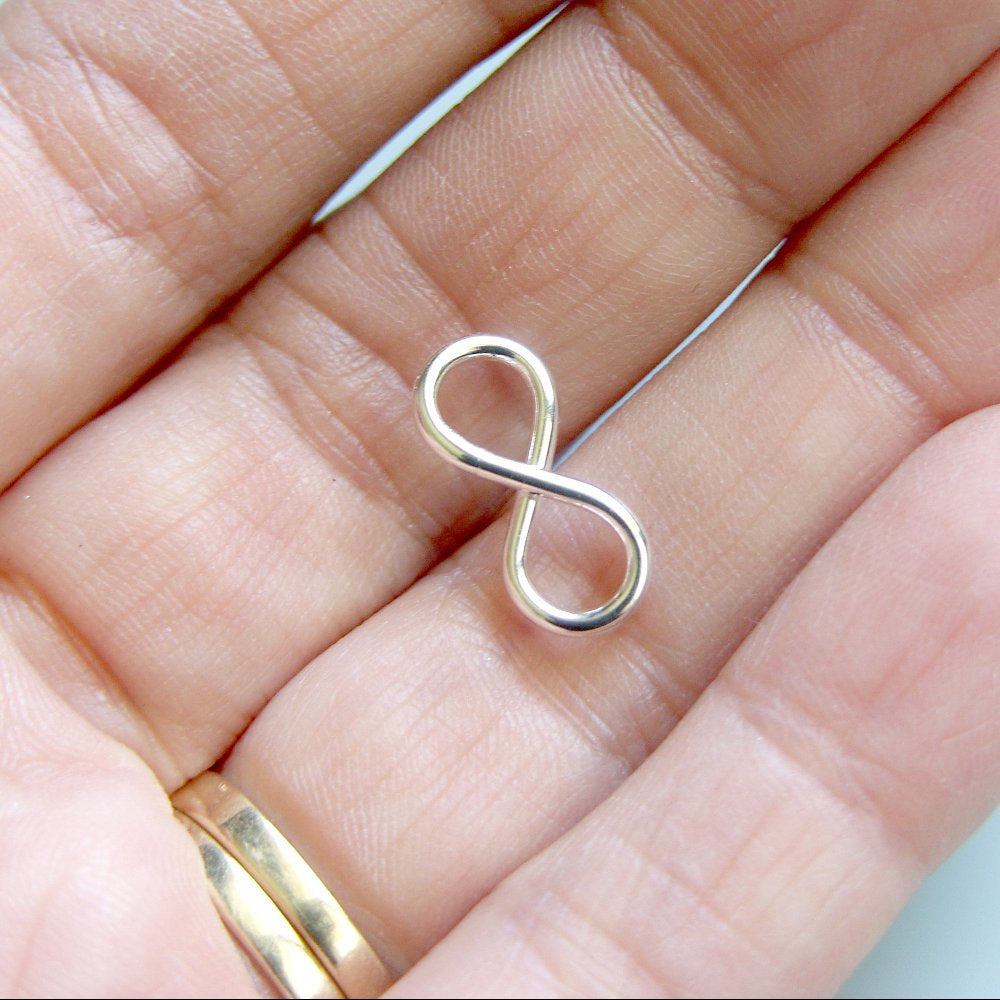 Infinity Symbol Earrings Sterling Silver Infinity Sign Stud Earrings Silver Studs