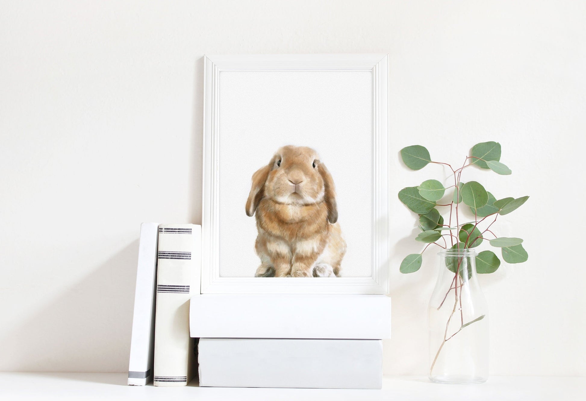 Estampe d'art Lapin bélier