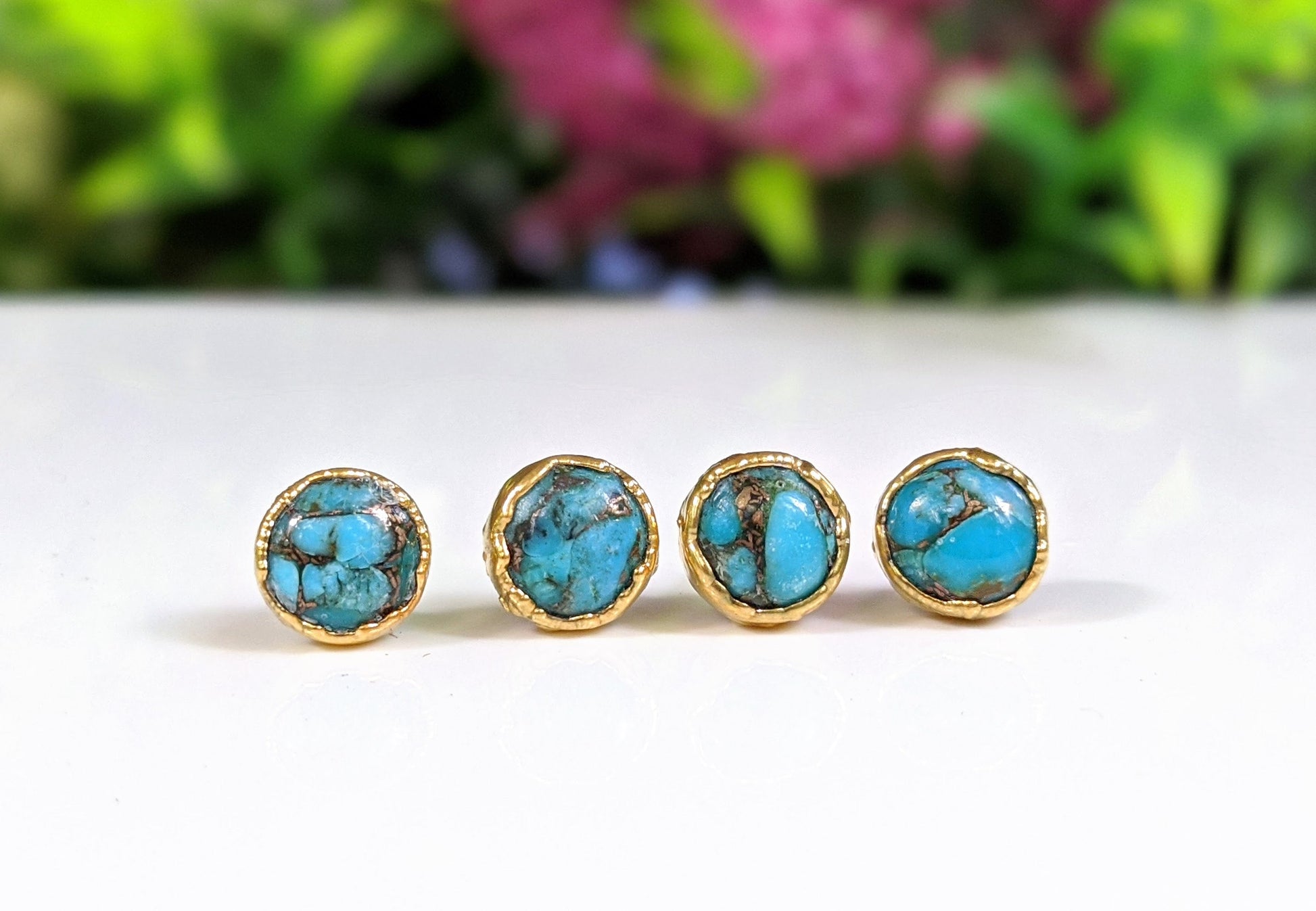 Turquoise stud earrings