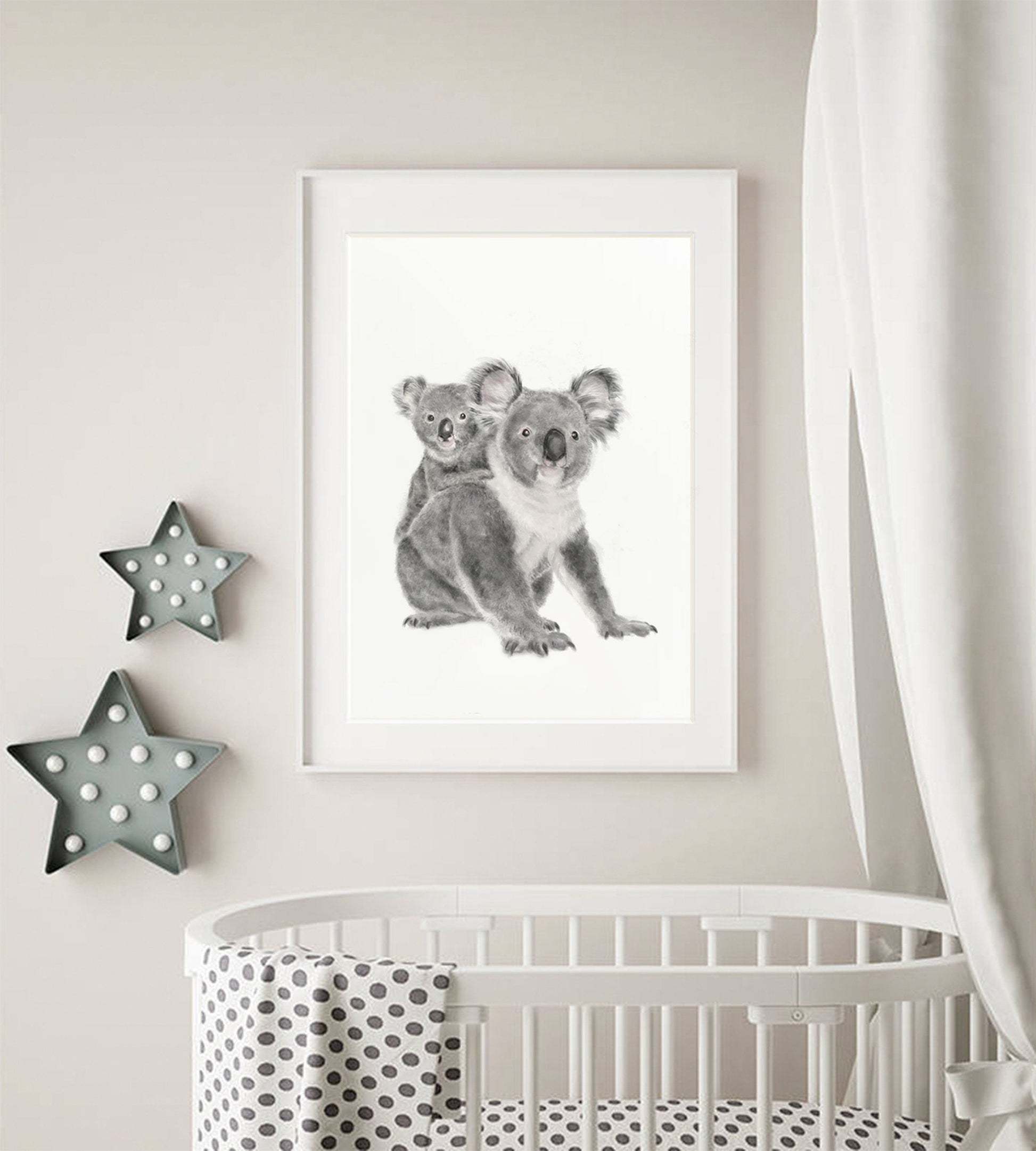 Tableau représentant un bébé koala et sa maman