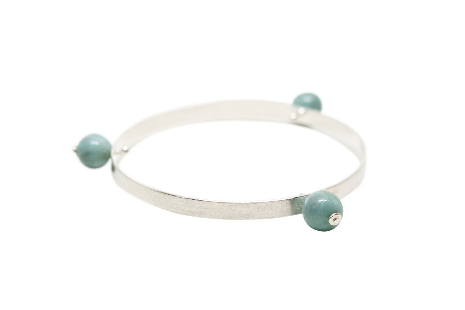 Bracelet jonc en argent, bracelets empilables, cadeau pour femme, bracelet en pierres précieuses
