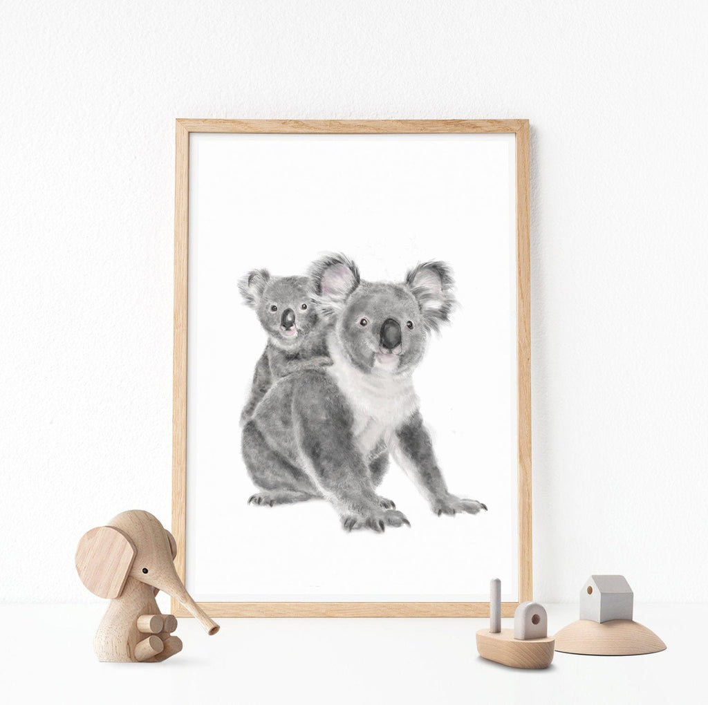 Tableau représentant un bébé koala et sa maman