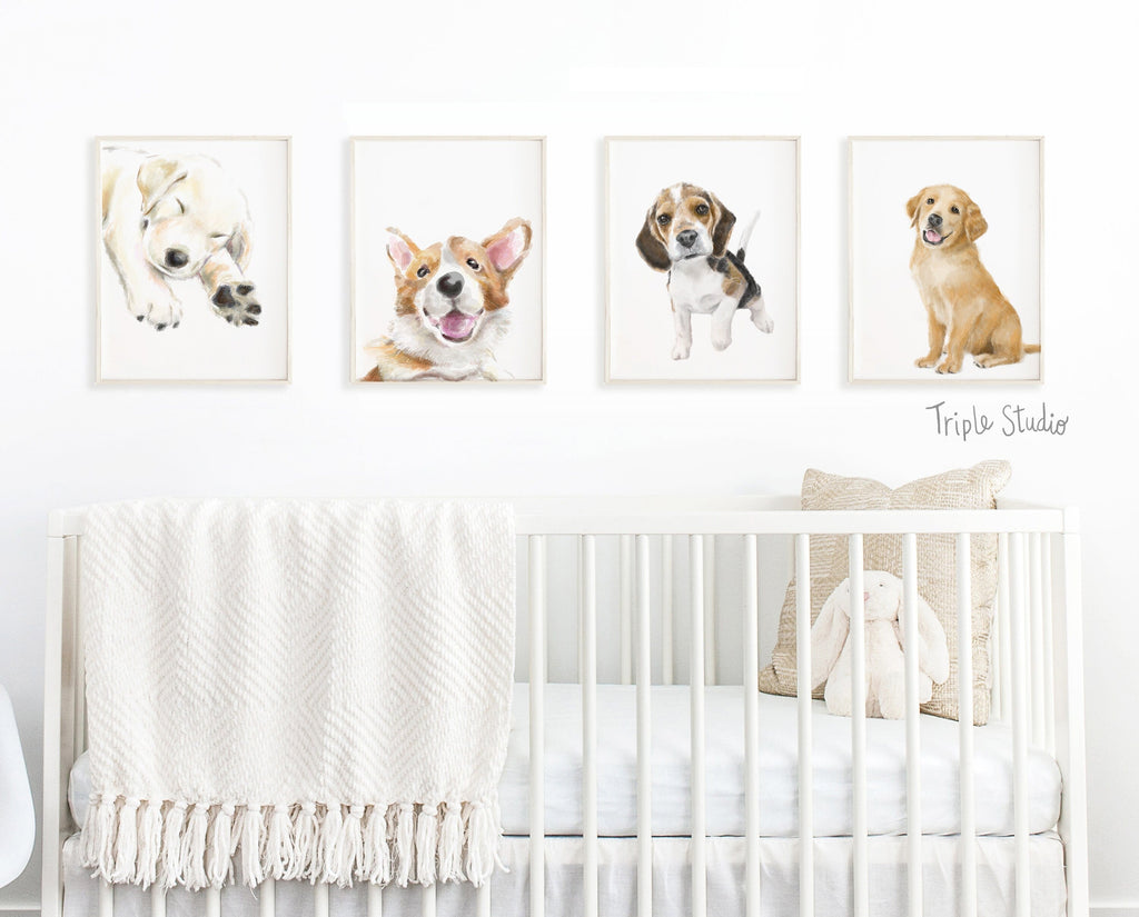 Golden Retriever Puppy Art Print: Cute Dog Lover Gift