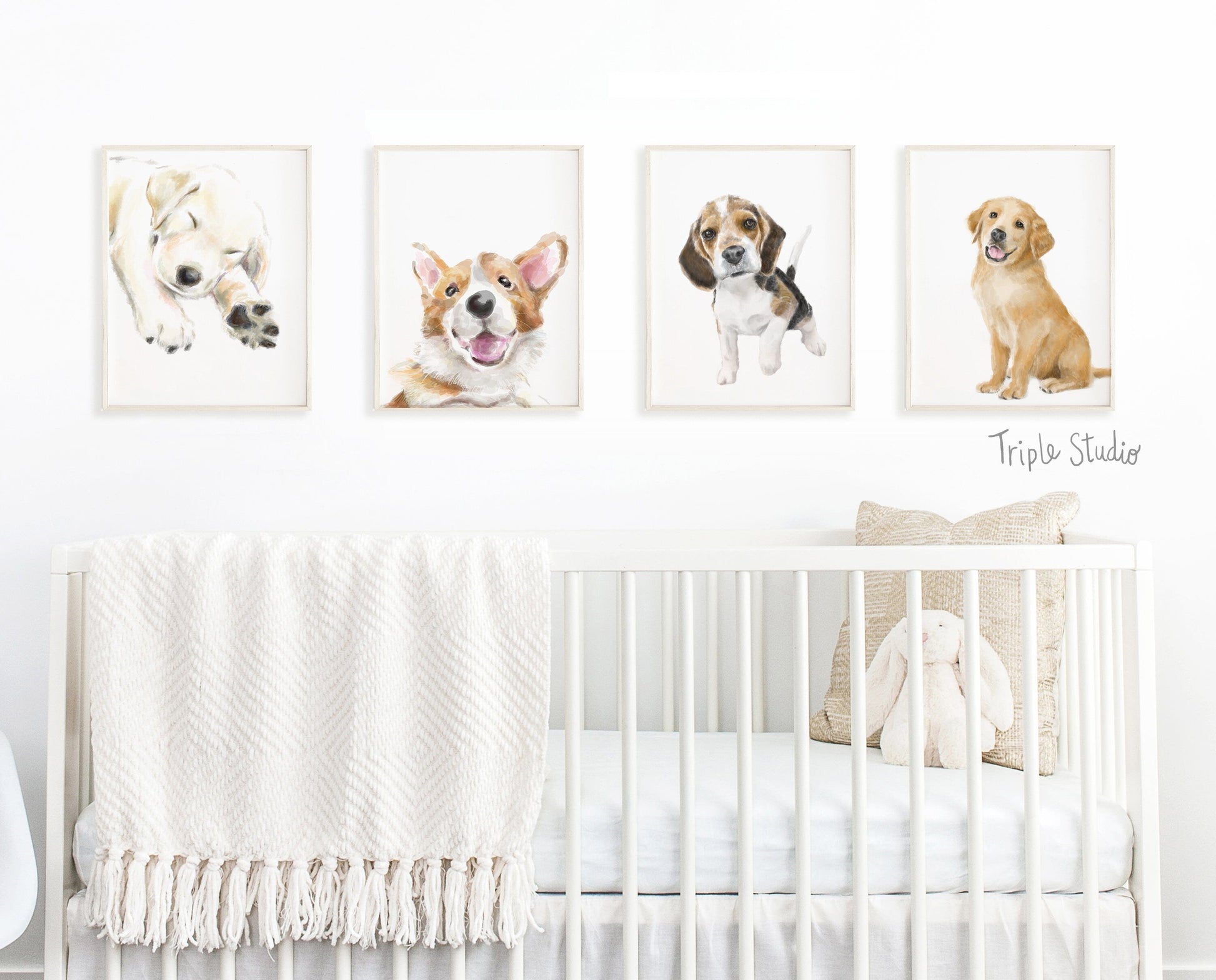 Golden Retriever Puppy Art Print: Cute Dog Lover Gift