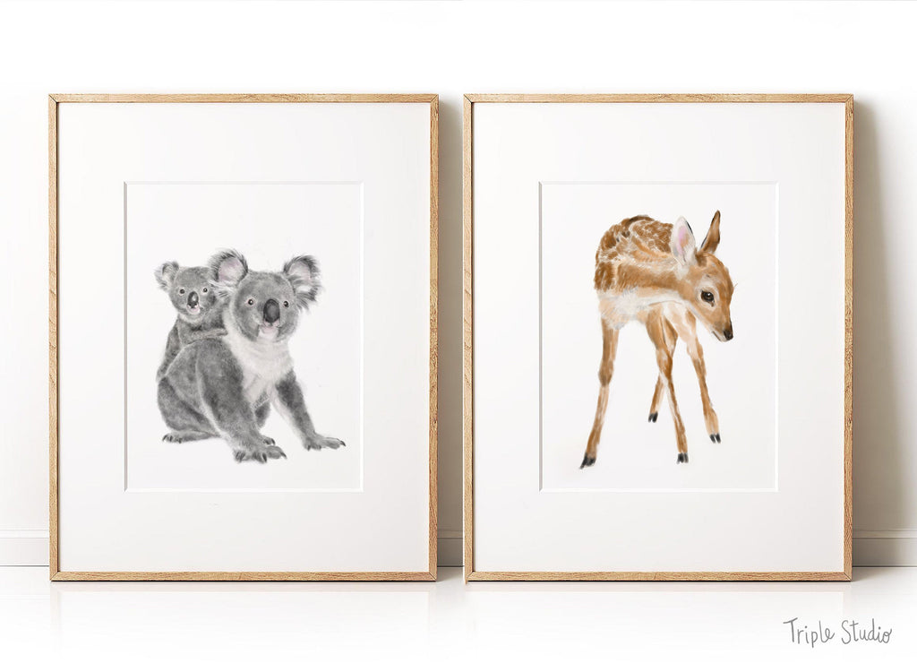 Tableau représentant un bébé koala et sa maman